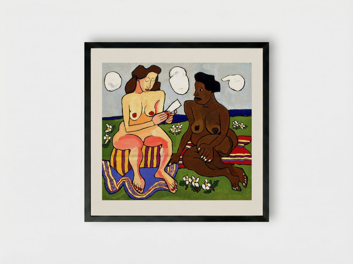 Peace - William H. Johnson - Framed Print Black