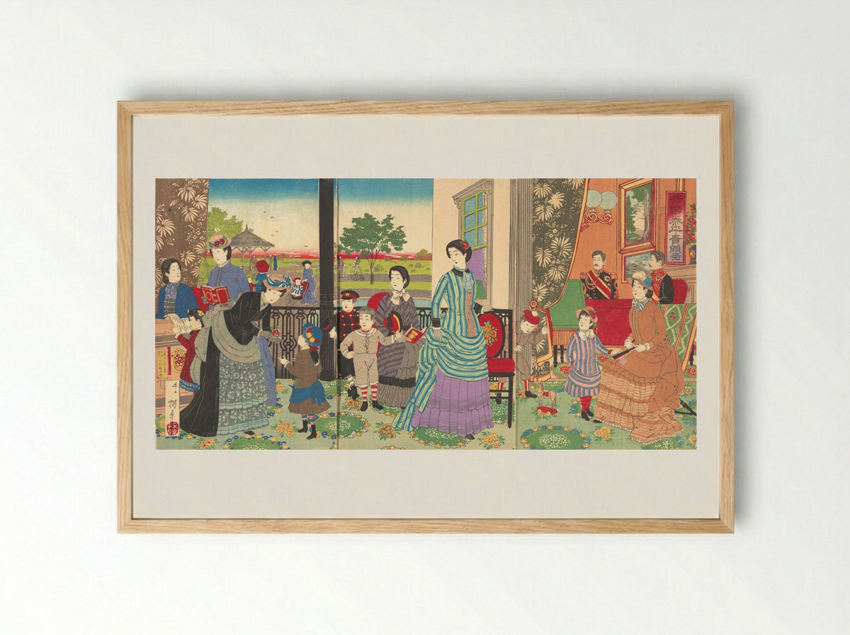 Peaceful Pleasures of the Highest Nobility - Inoue Yasuji - Framed Print Wood