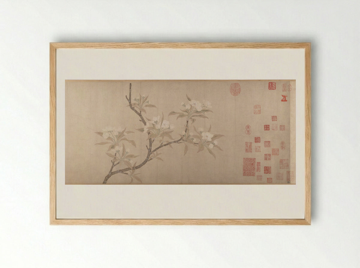 Pear Blossoms - Fine Art Print - Framed Print Wood