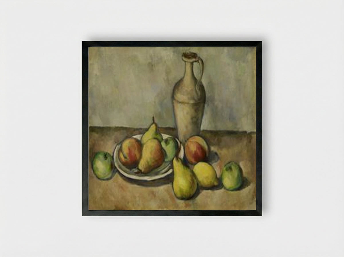 Pears, Peaches, and Pitcher - Arshile Gorky - Framed Print Black