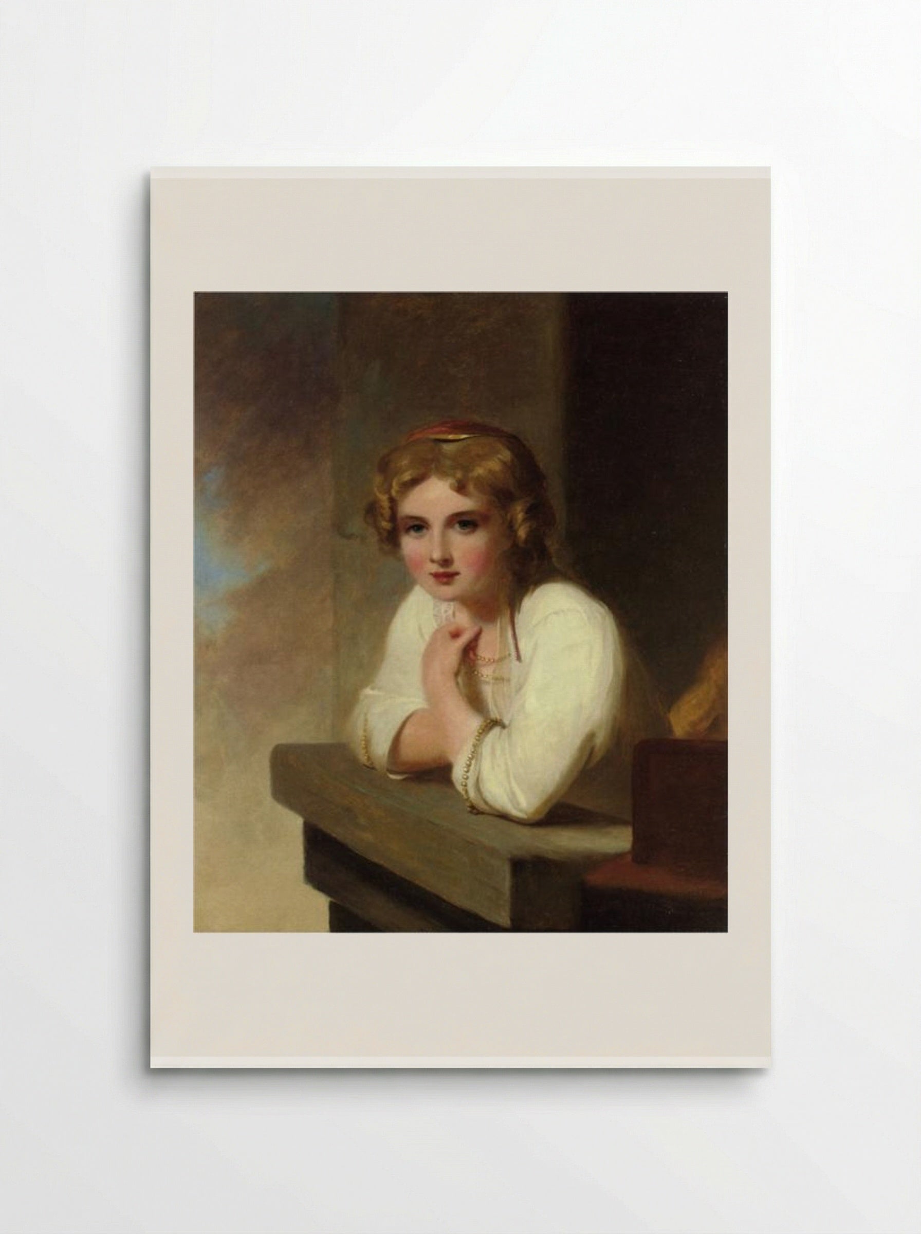 Peasant Girl (after Rembrandt's 'Young Girl Leaning on a Windowsill') - Thomas Sully - Poster