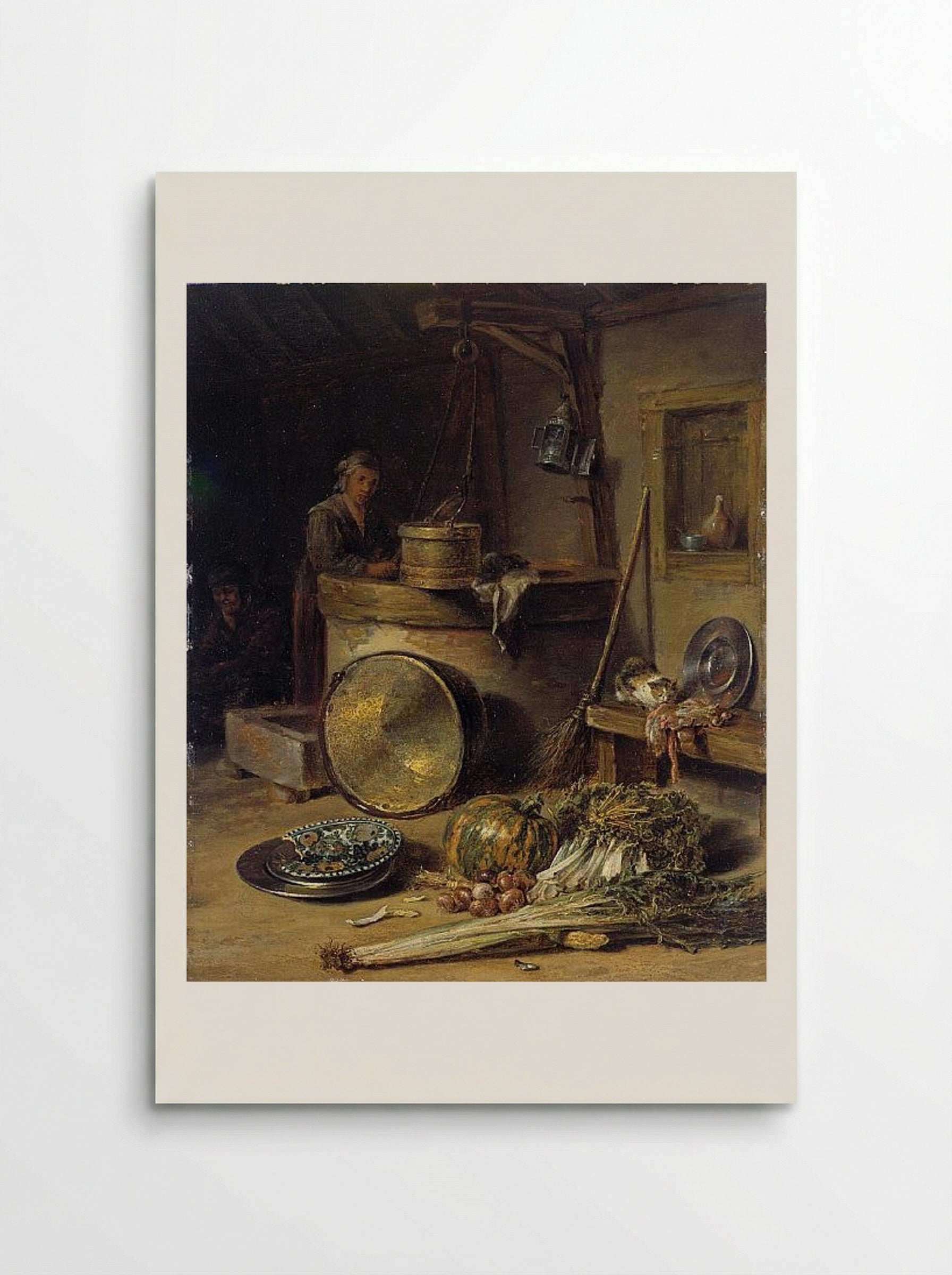 Peasant Interior with Woman at a Well - Willem Kalf - Poster