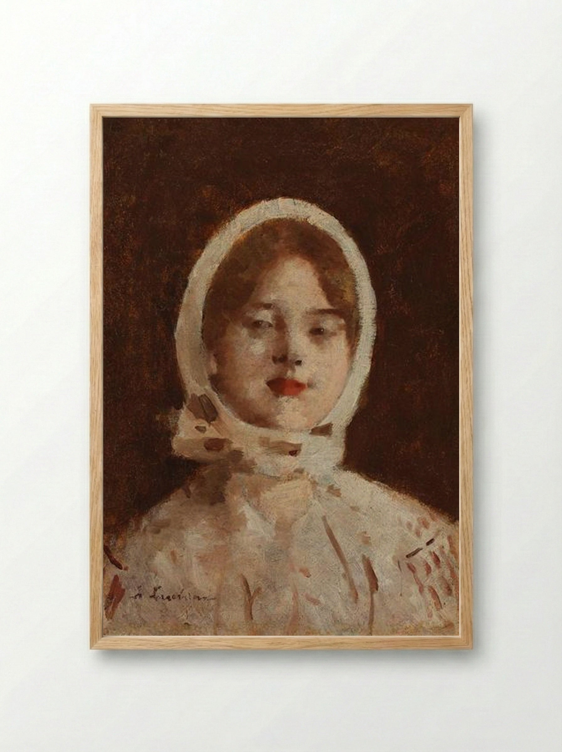 Peasant Woman - Stefan Luchian - Framed Print Wood