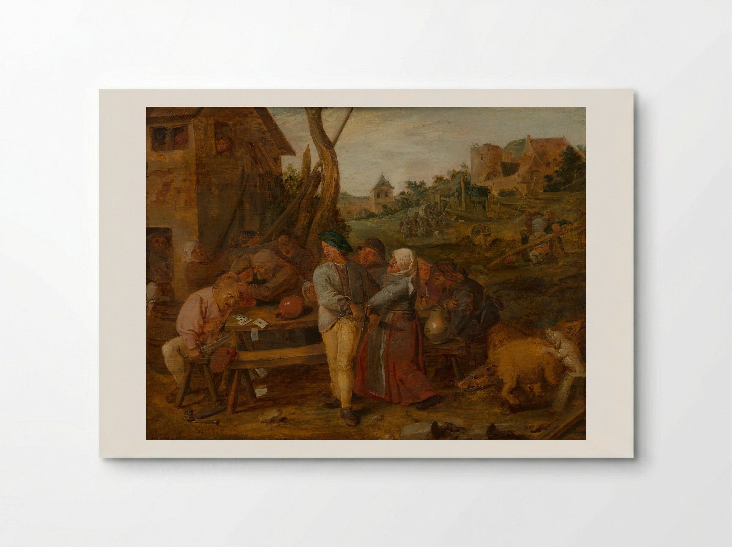 Peasants Fighting - Adriaen Brouwer - Poster