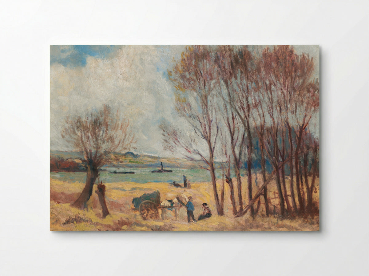 Peasants Near The Seine, Surroundings Of Rolleboise - Maximilien Luce - Poster