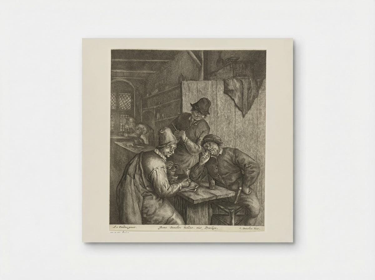 Peasants in an Interior - Cornelis Danckerts - Poster