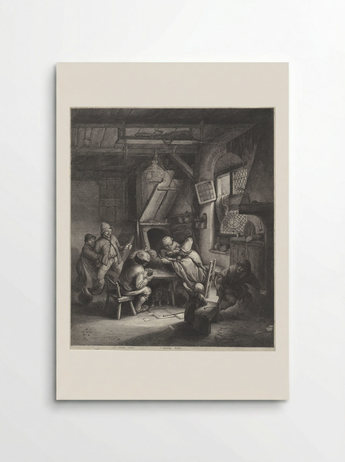 Peasants in an Interior - Jonas Suyderhoef - Poster
