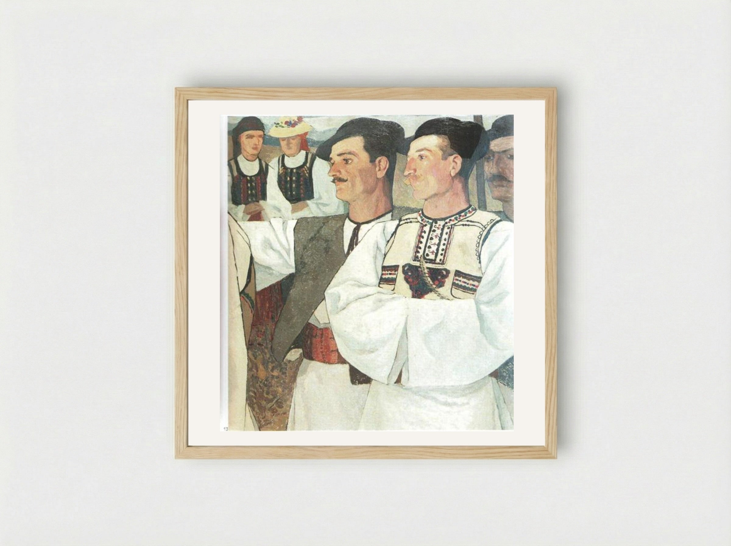 Peasants of Abrud - Ion Theodorescu-Sion - Framed Print Wood
