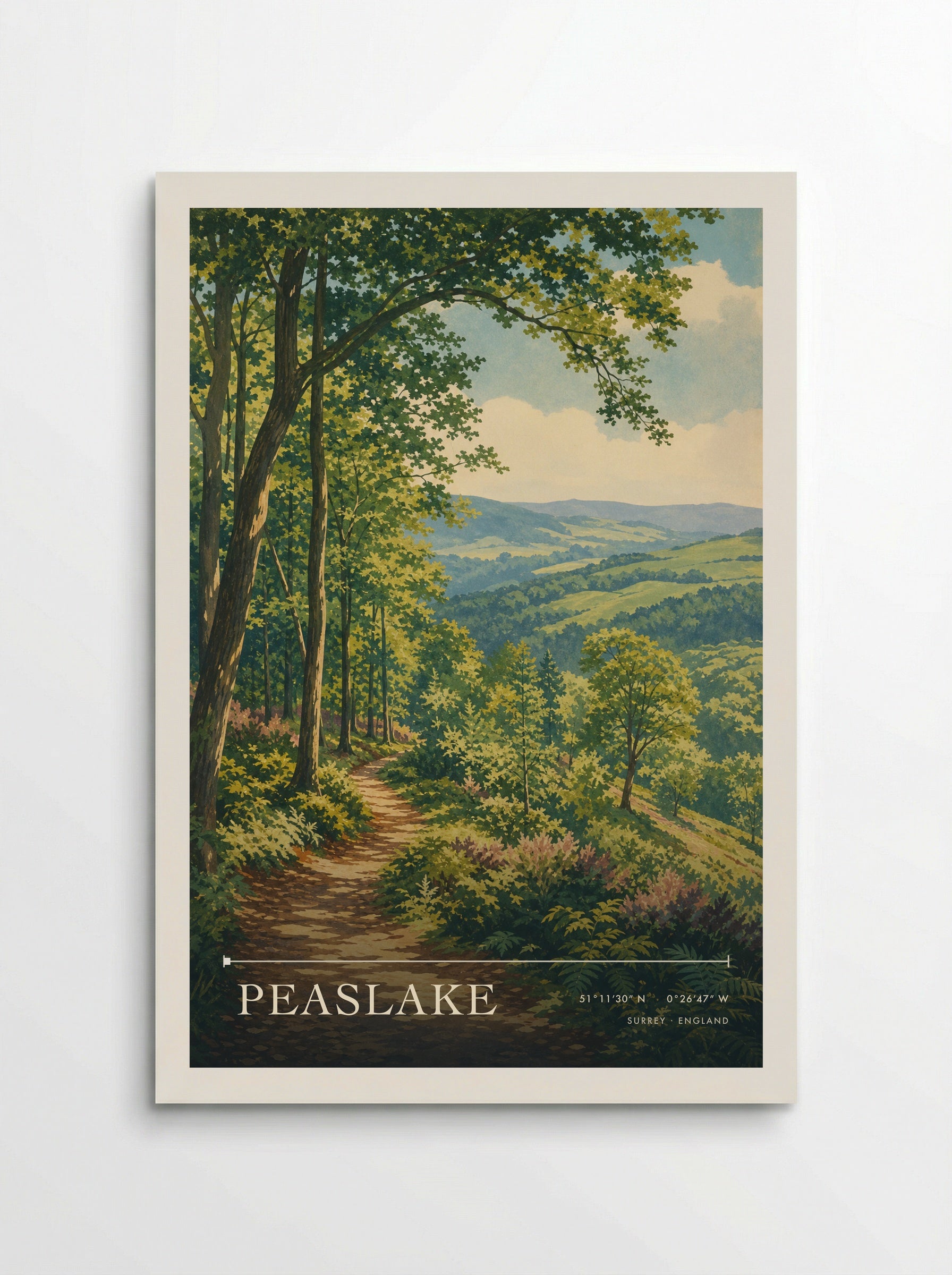 Peaslake Surrey England Travel Poster - Poster