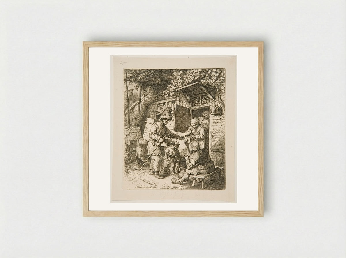 Peddler - Christian Wilhelm Ernst Dietrich - Framed Print Wood