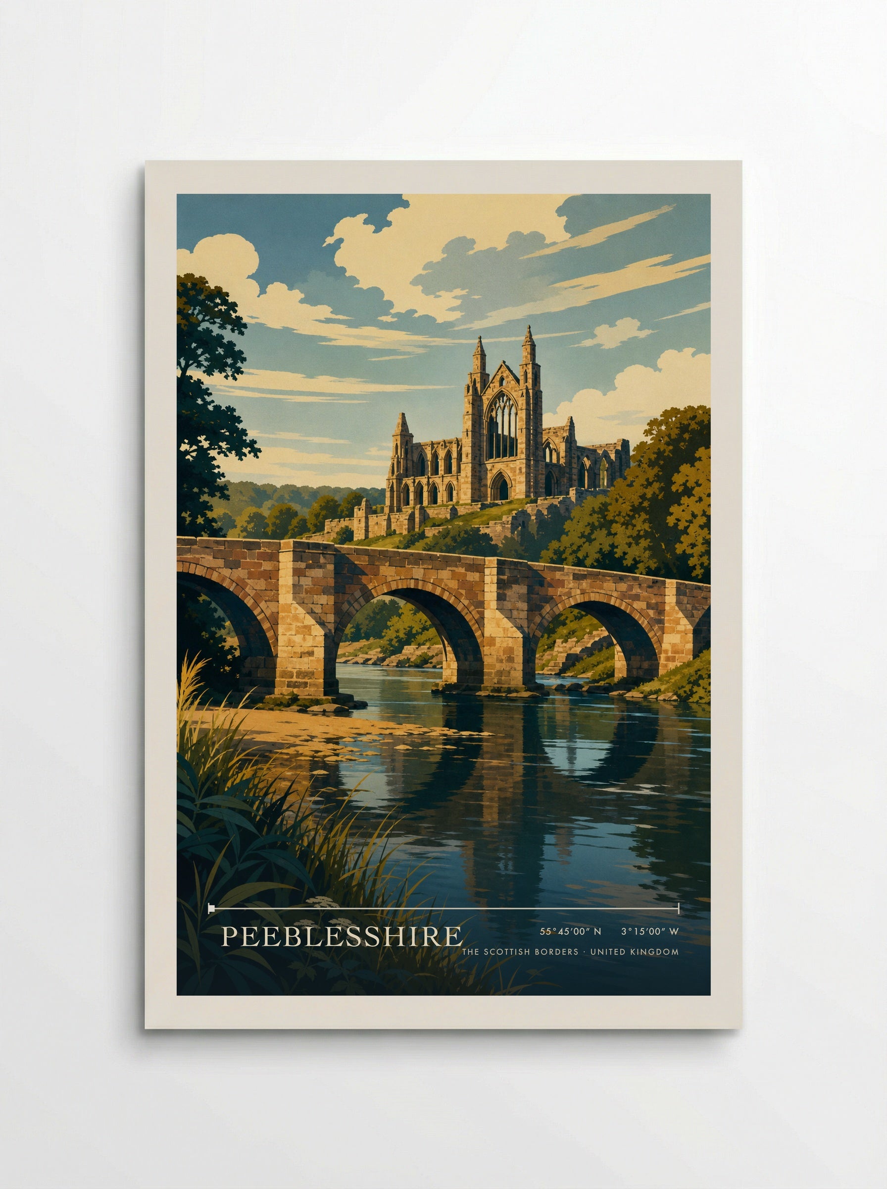 Peeblesshire The Scottish Borders United Kingdom Travel Poster - Poster