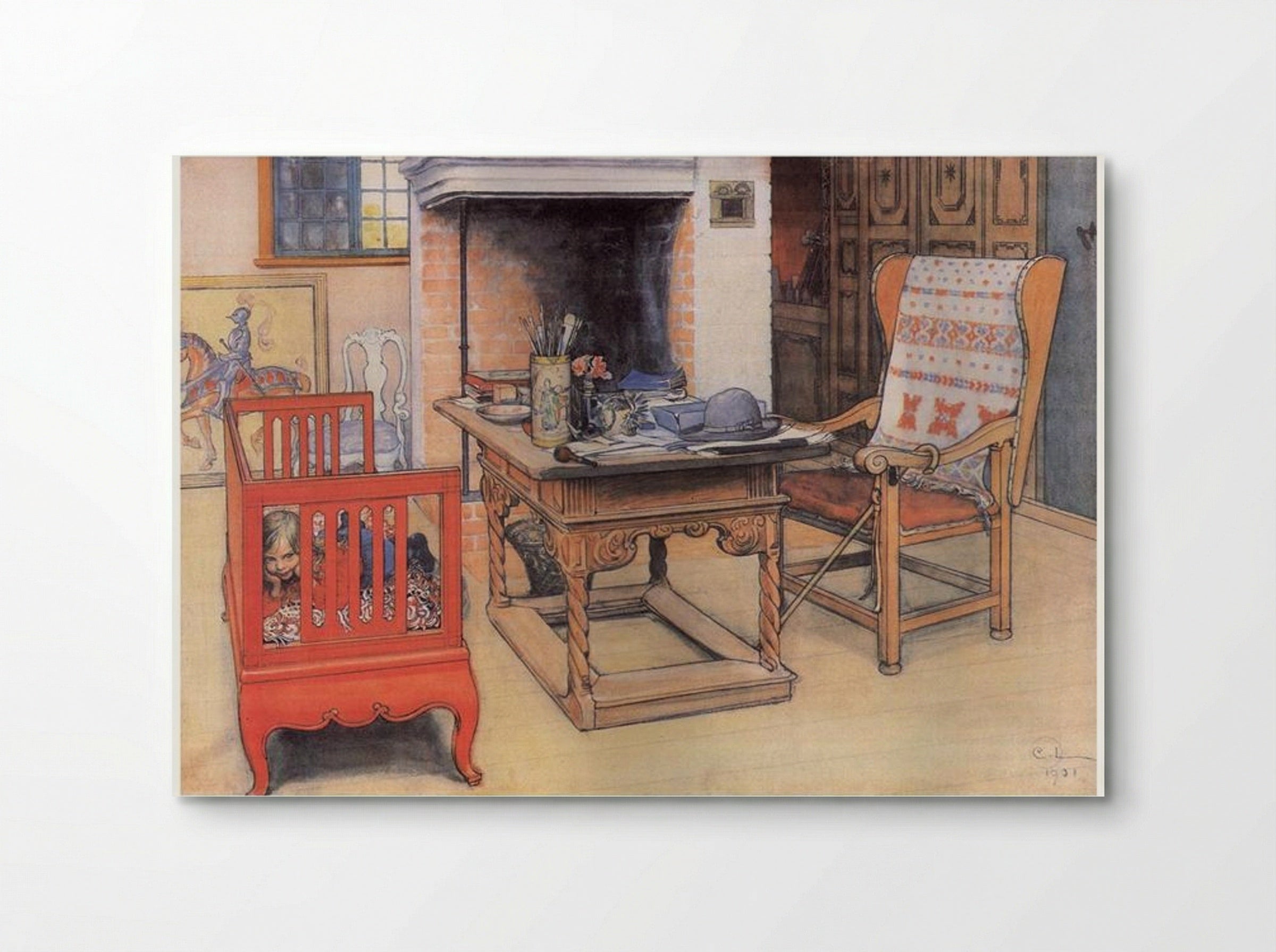 Peek-a-Boo - Carl Larsson - Poster