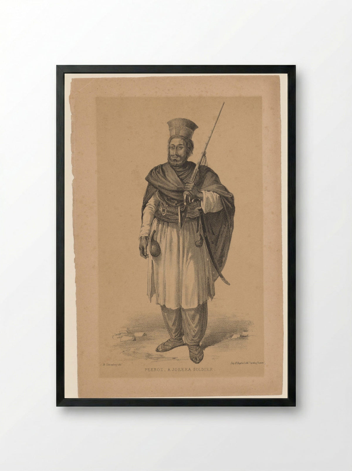 Peeroz, a Jokeea Soldier - John Murray - Framed Print Black