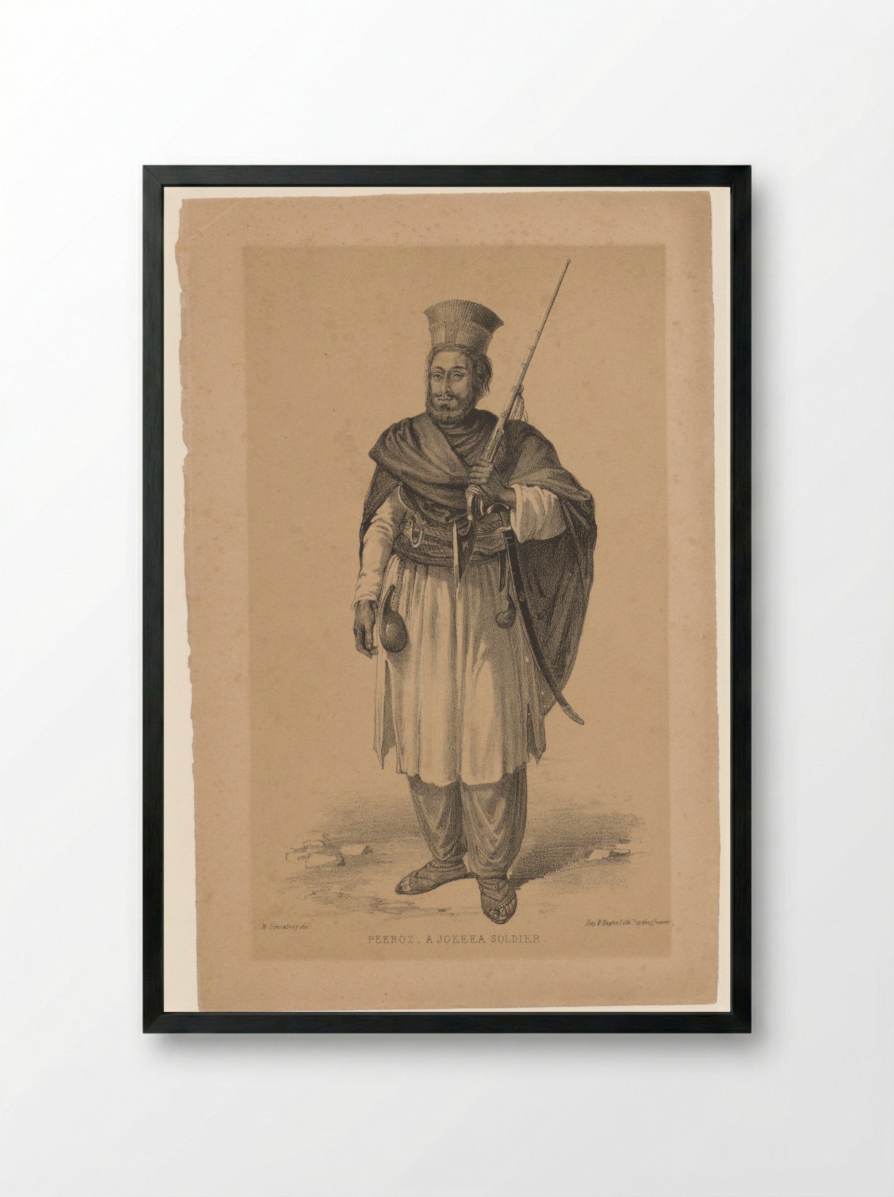 Peeroz, a Jokeea Soldier - John Murray - Framed Print Black