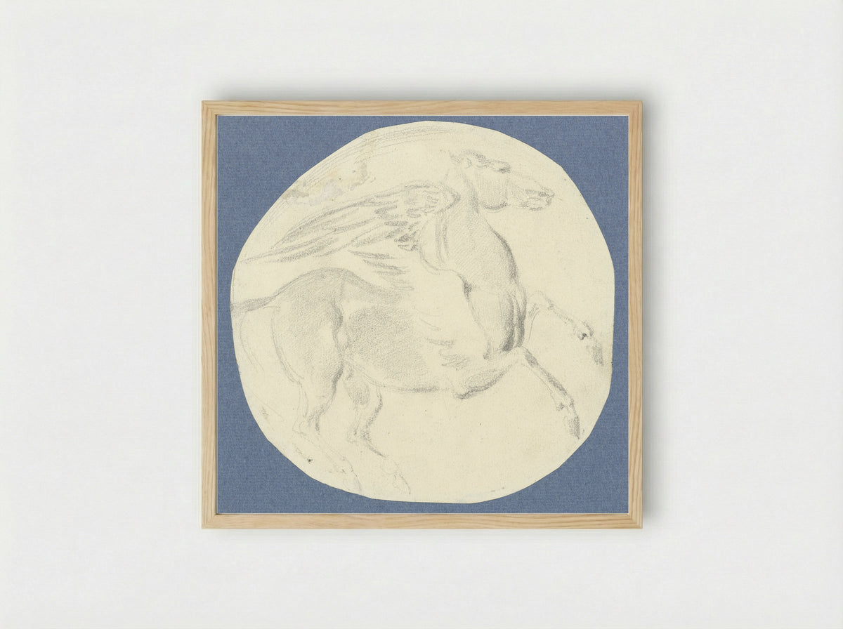 Pegasus - Louis Boulanger - Framed Print Wood