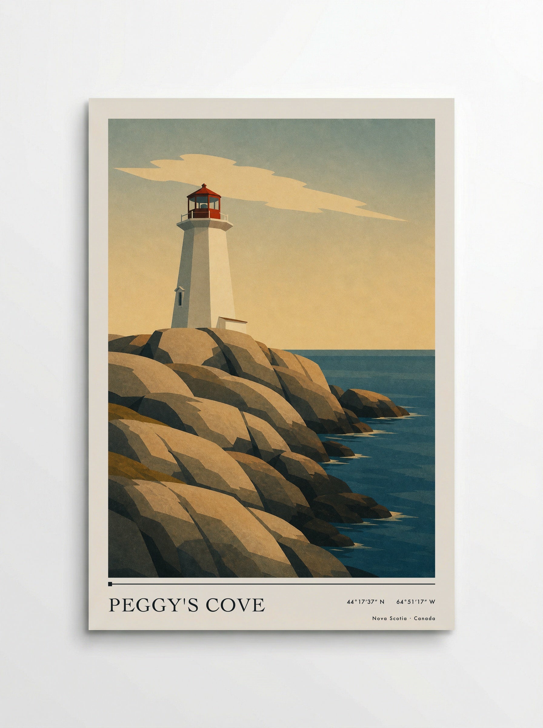 Peggy's Cove Travel Poster Artwork - Poster