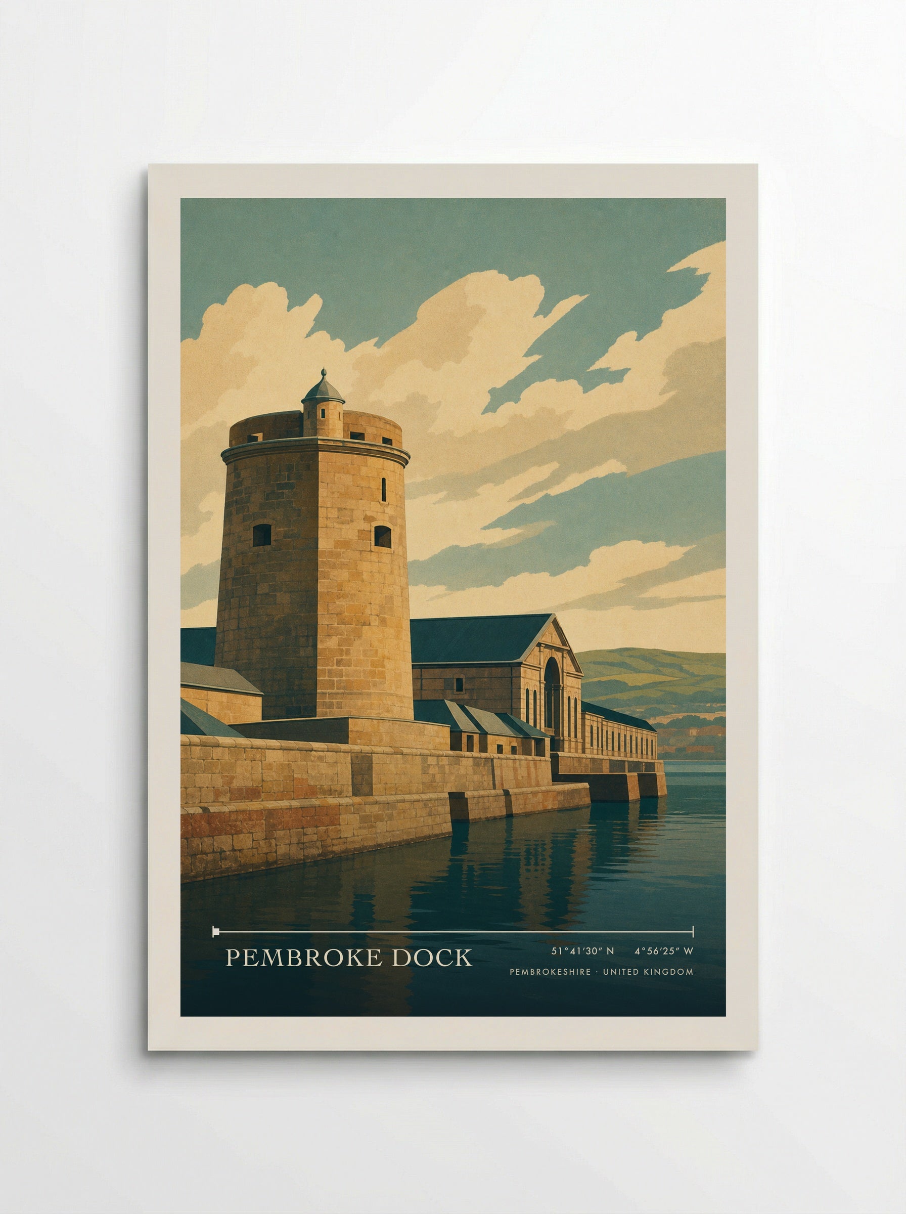 Pembroke Dock Pembrokeshire United Kingdom Travel Poster - Poster