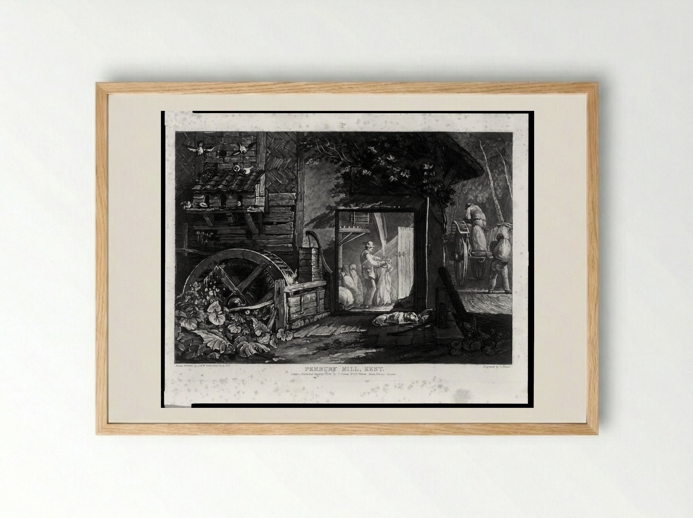 Pembury Mill, Kent - Charles Turner - Framed Print Wood