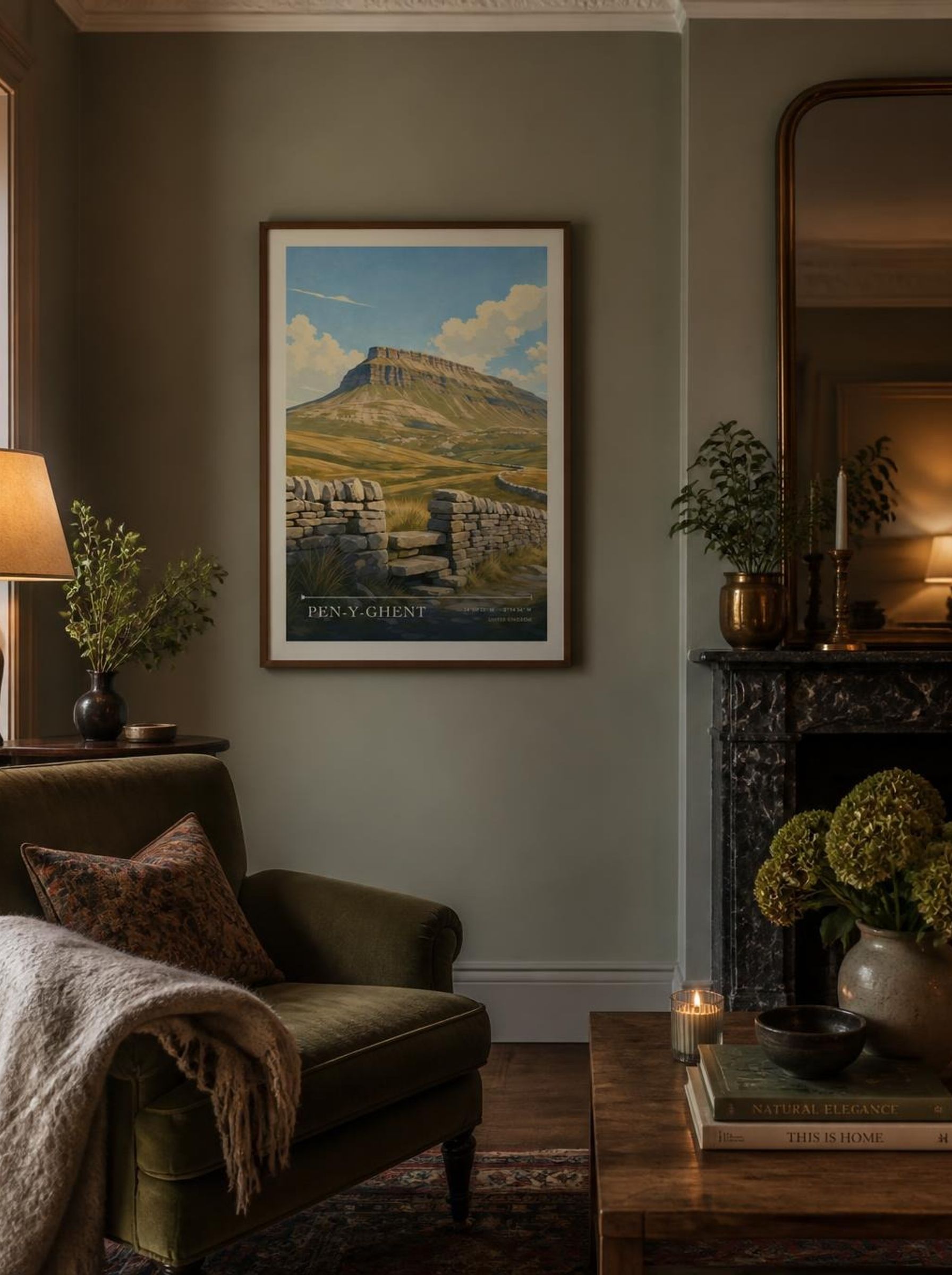 Pen-y-ghent United Kingdom Travel Poster - Lifestyle