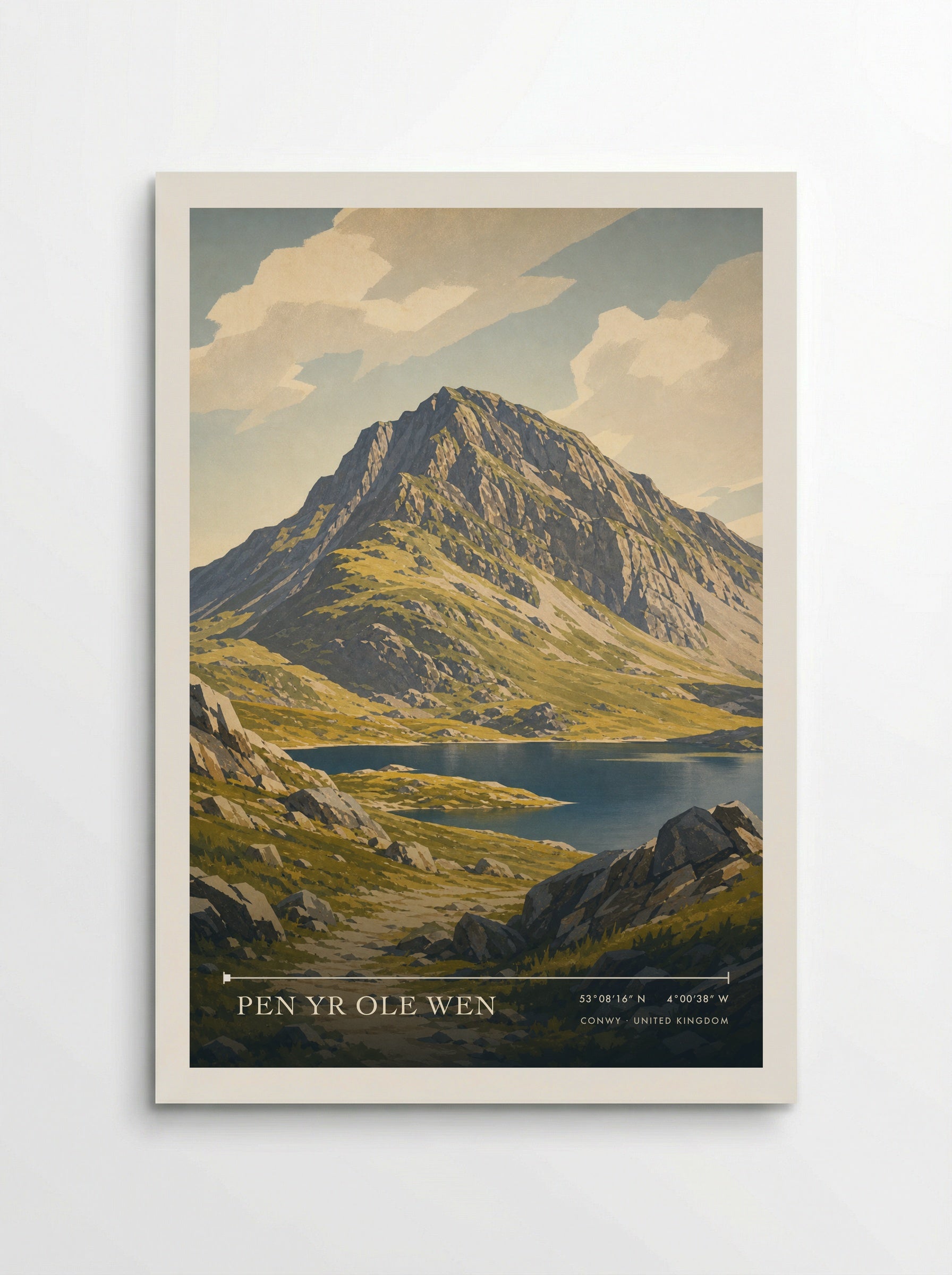 Pen yr Ole Wen Conwy United Kingdom Travel Poster - Poster