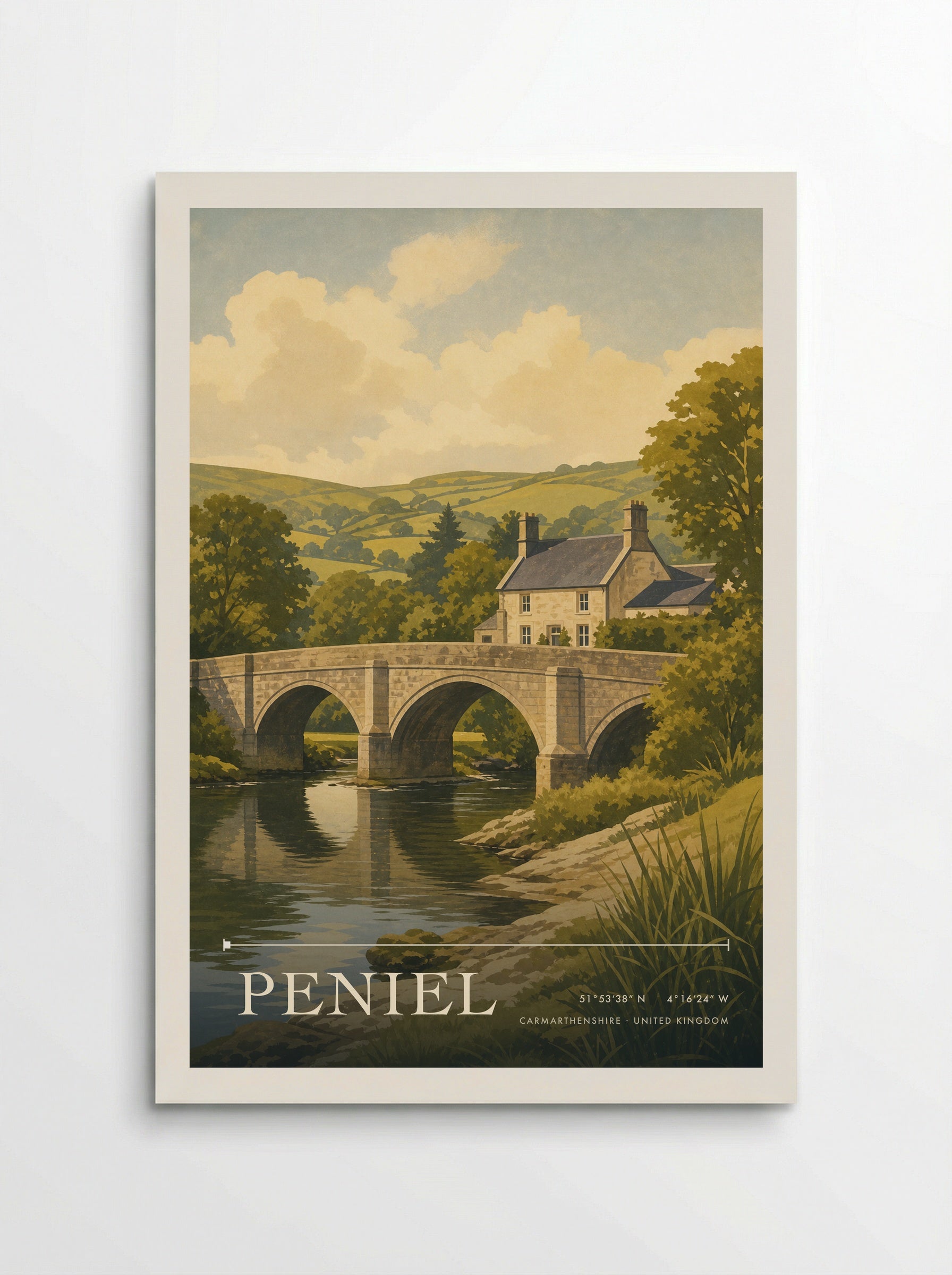 Peniel Carmarthenshire United Kingdom Travel Poster - Poster