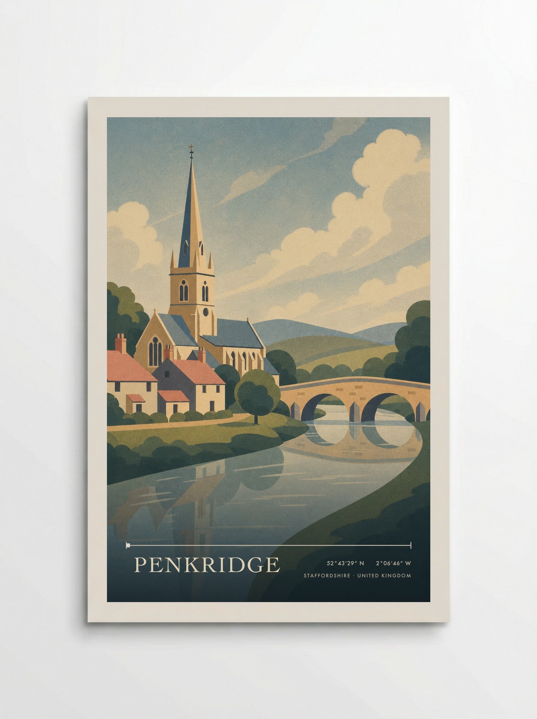 Penkridge Staffordshire United Kingdom Travel Poster - Poster