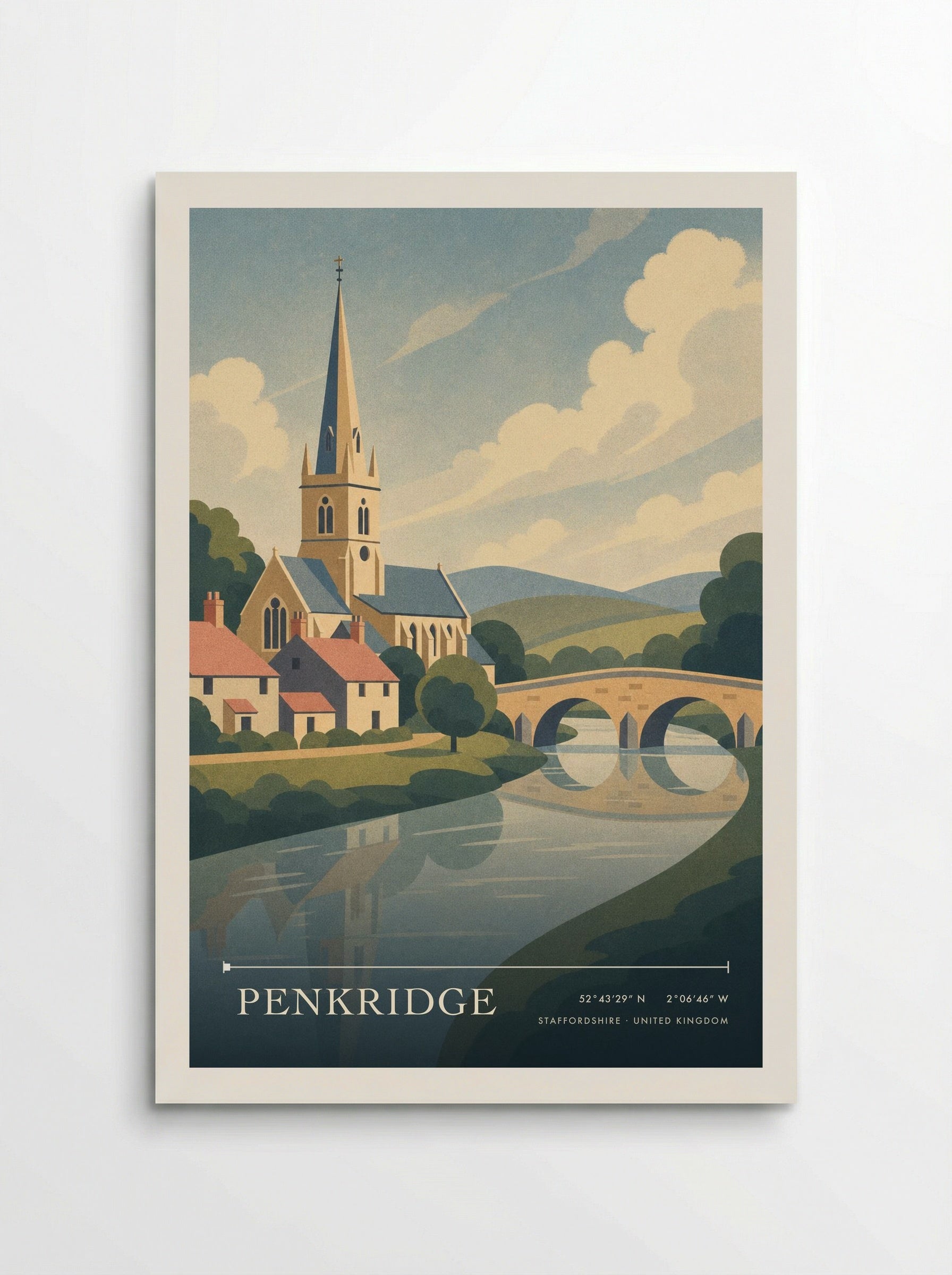 Penkridge Staffordshire United Kingdom Travel Poster - Poster