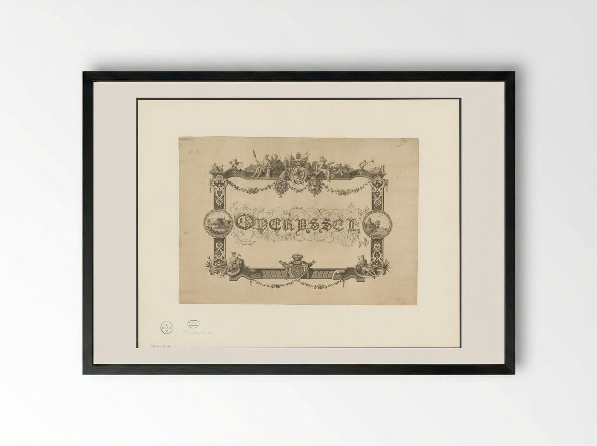 Pennekunst voor Overijssel - Jacob Willem Strunck - Framed Print Black
