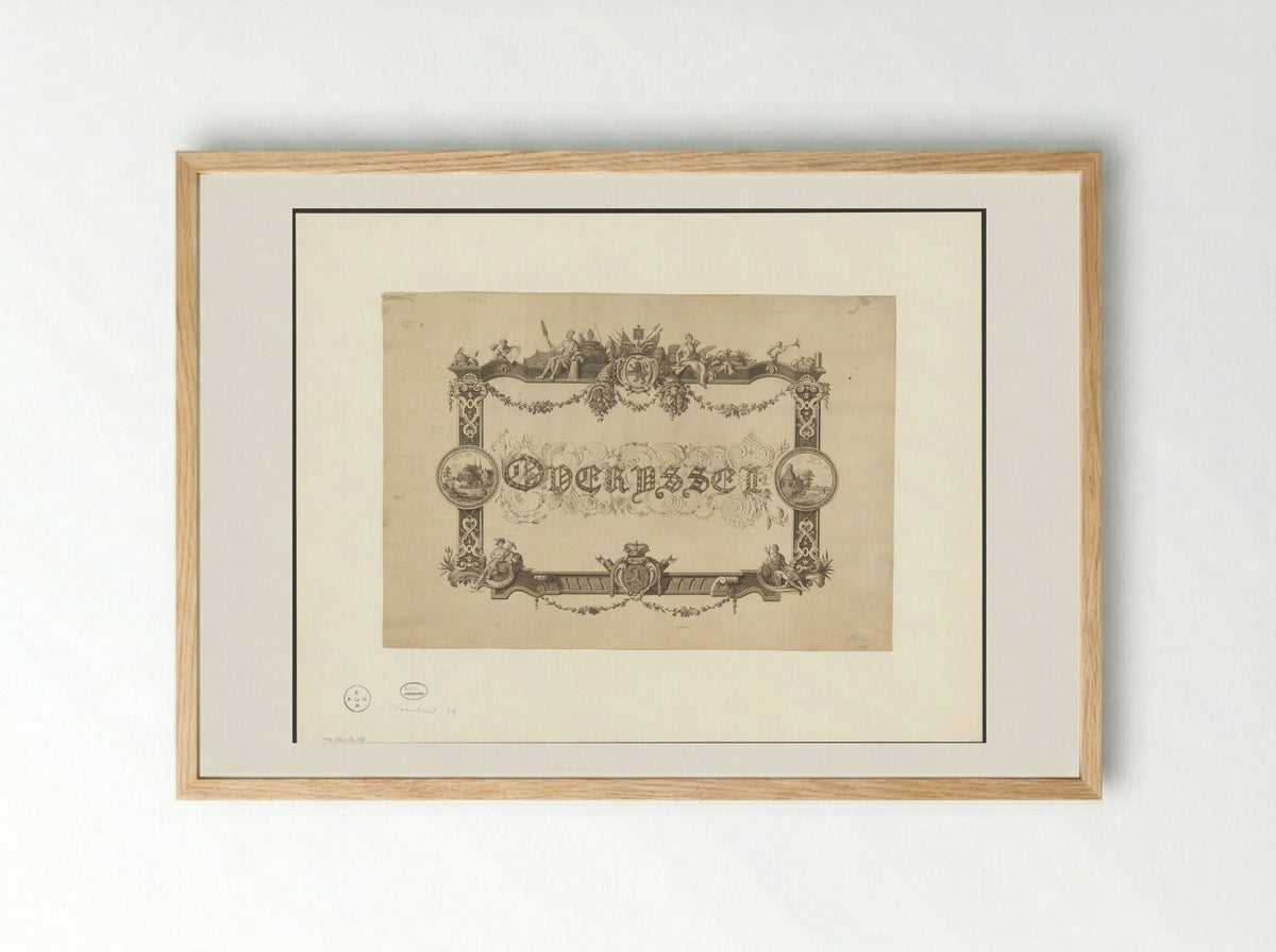 Pennekunst voor Overijssel - Jacob Willem Strunck - Framed Print Wood