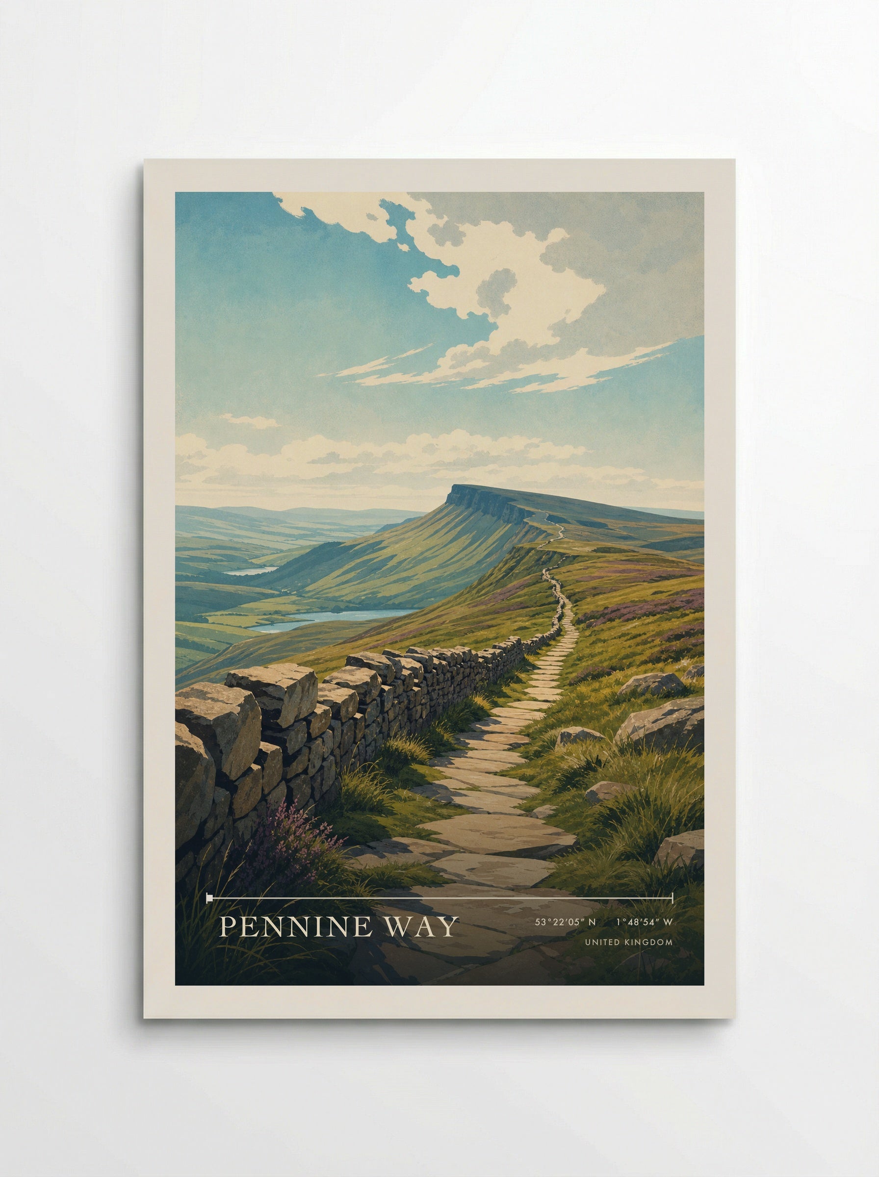 Pennine Way United Kingdom Travel Poster - Poster