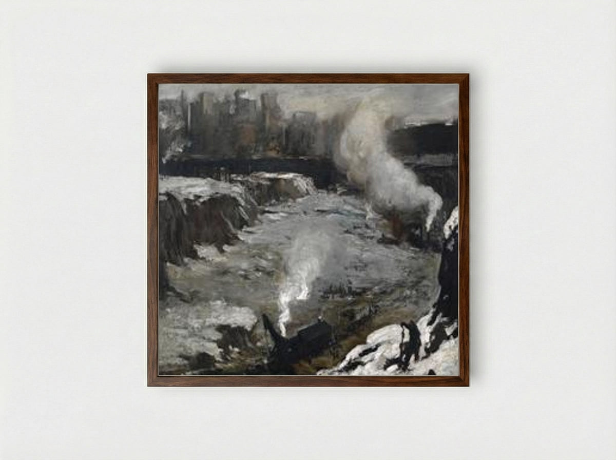 Pennsylvania Excavation - George Bellows - Framed Print Dark Wood