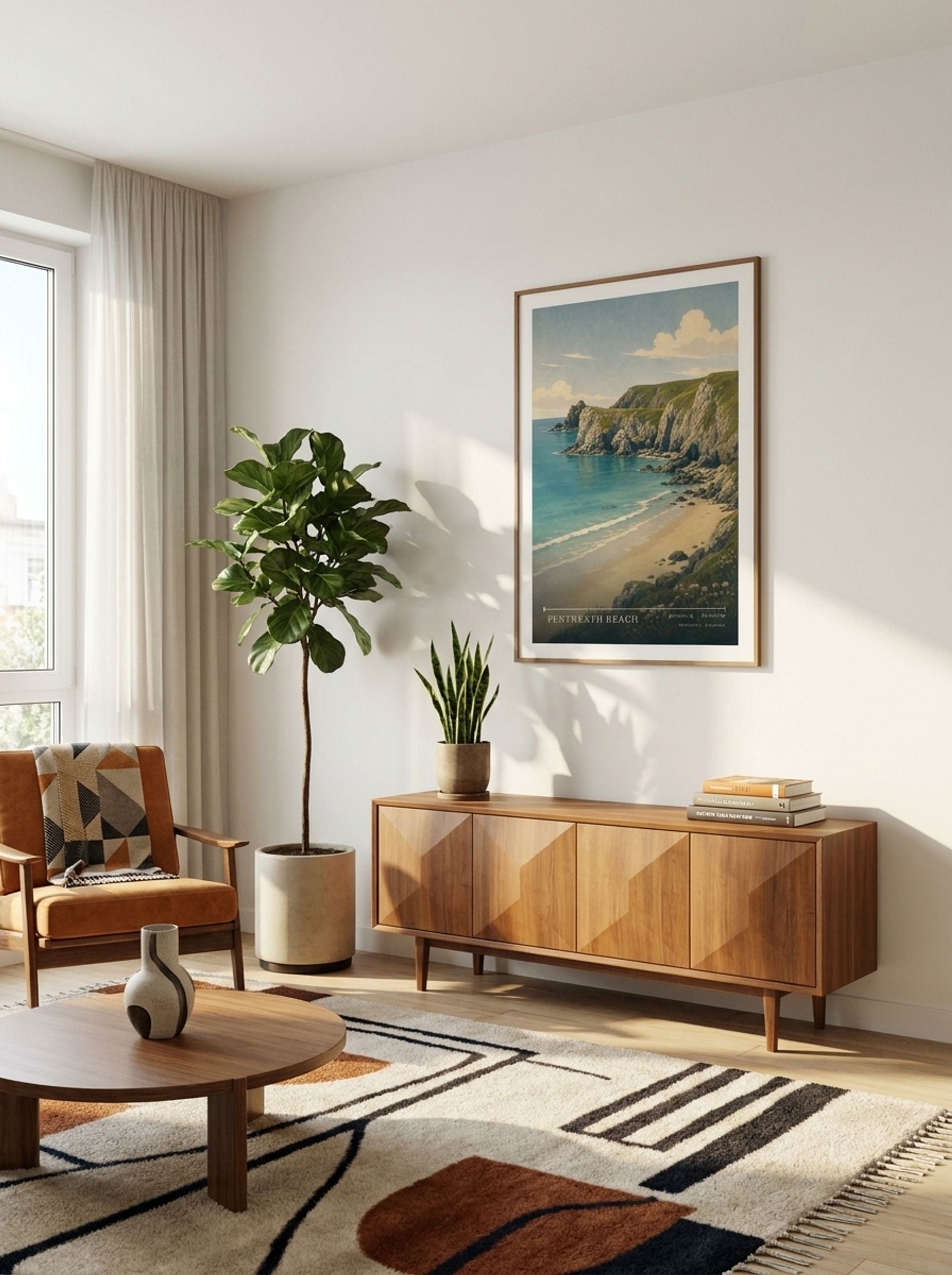Pentreath Beach Cornwall England Travel Poster - Lifestyle