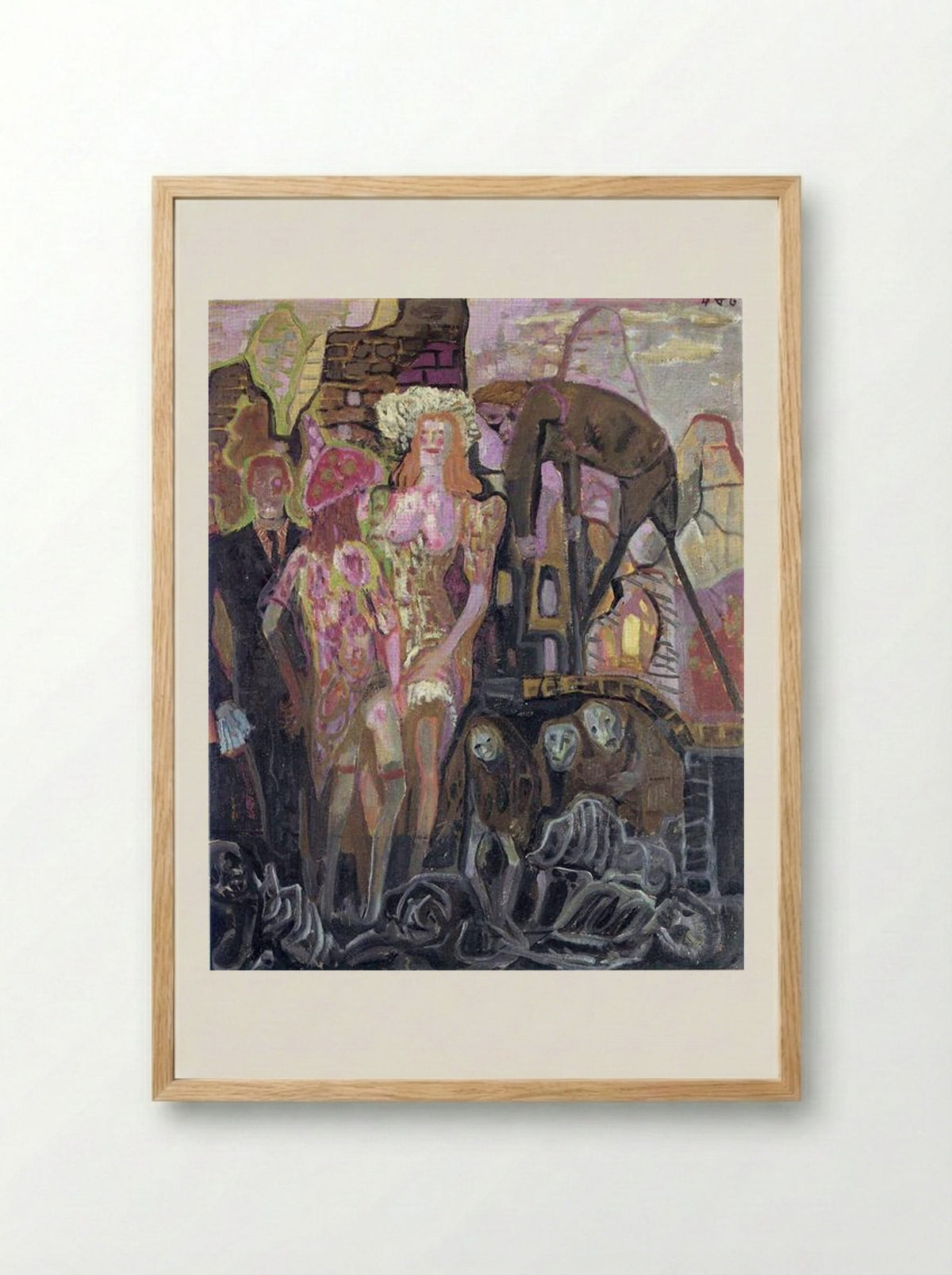 People in Trummen - Otto Dix - Framed Print Wood