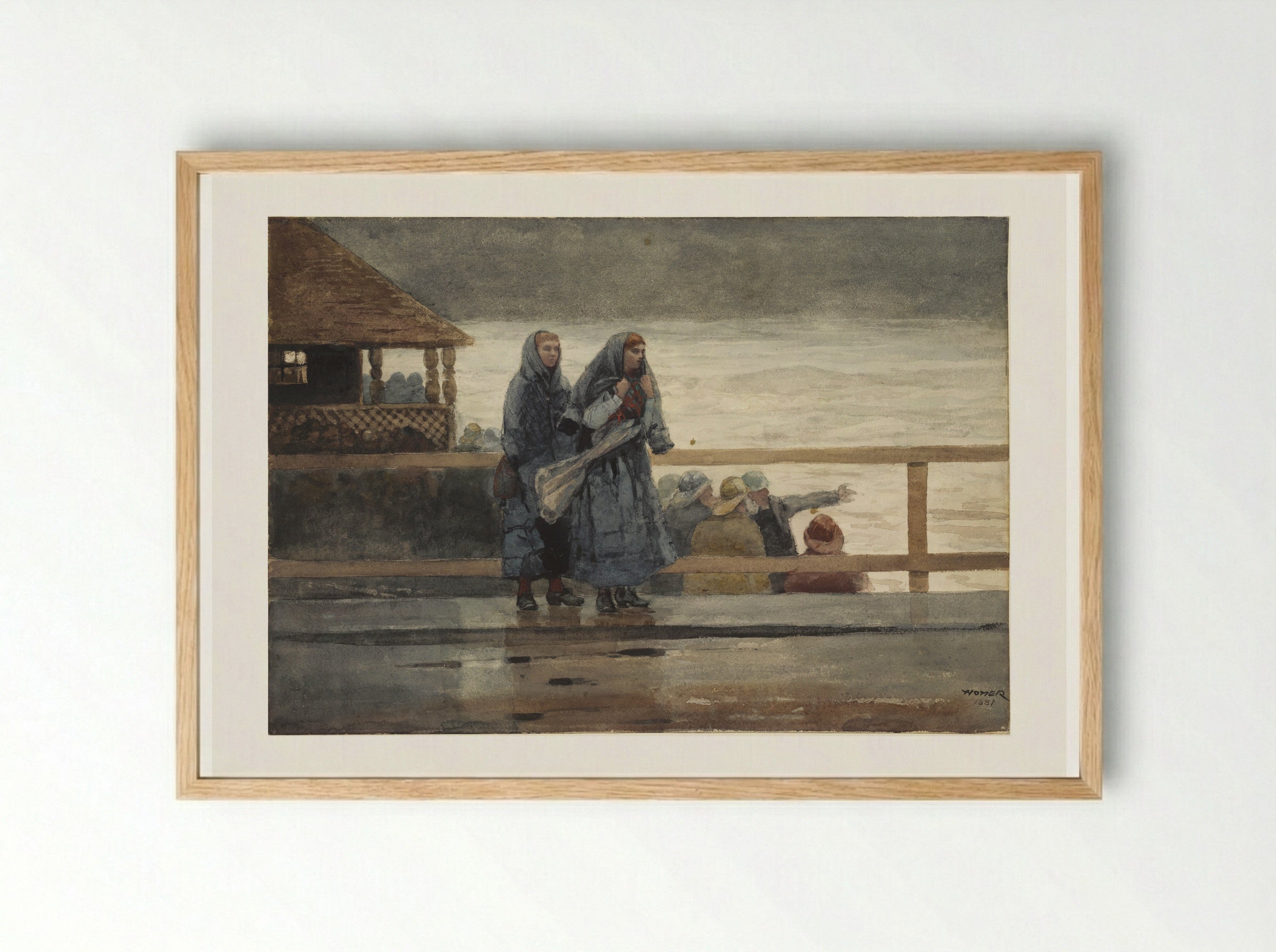 Perils of the Sea - Winslow Homer - Framed Print Wood
