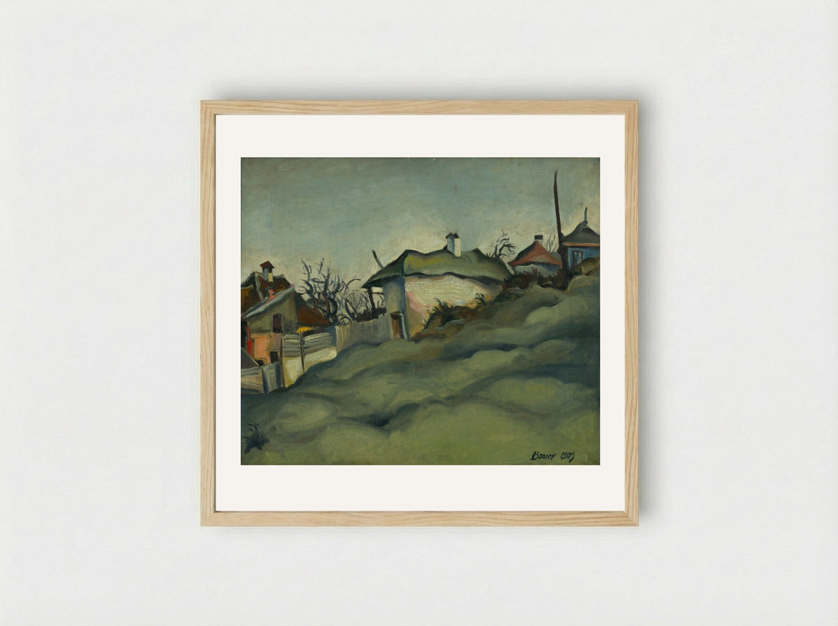Periphery of Kosice - Konstantin Bauer - Framed Print Wood