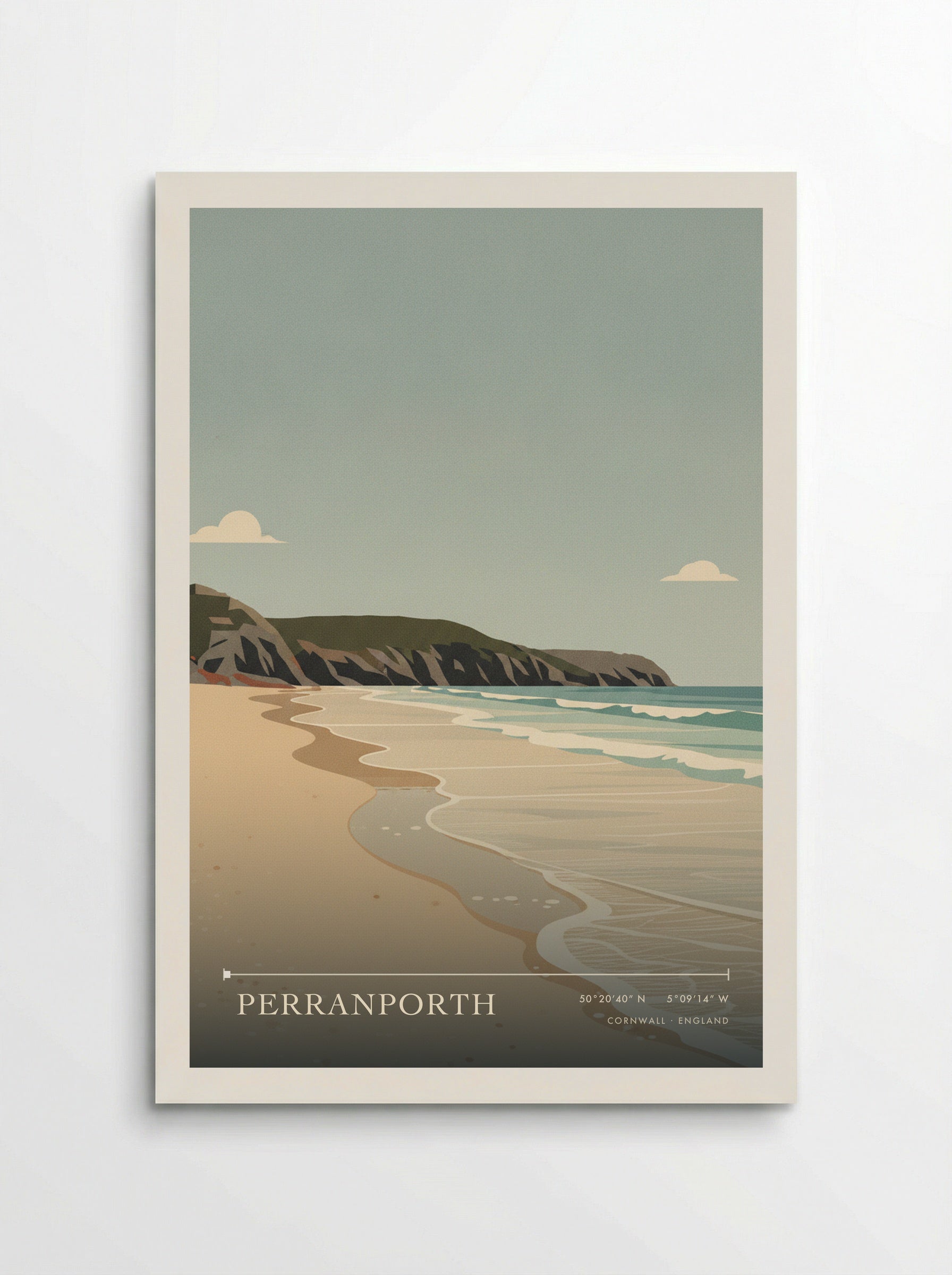 Perranporth Cornwall England Travel Poster - Poster