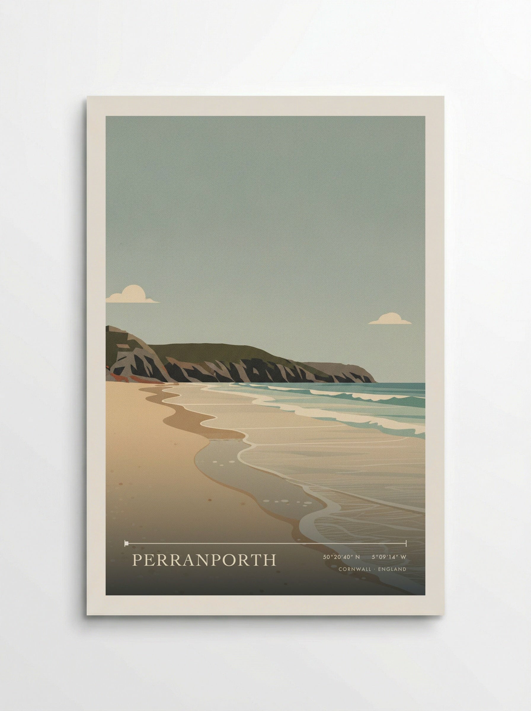 Perranporth Cornwall England Travel Poster - Poster