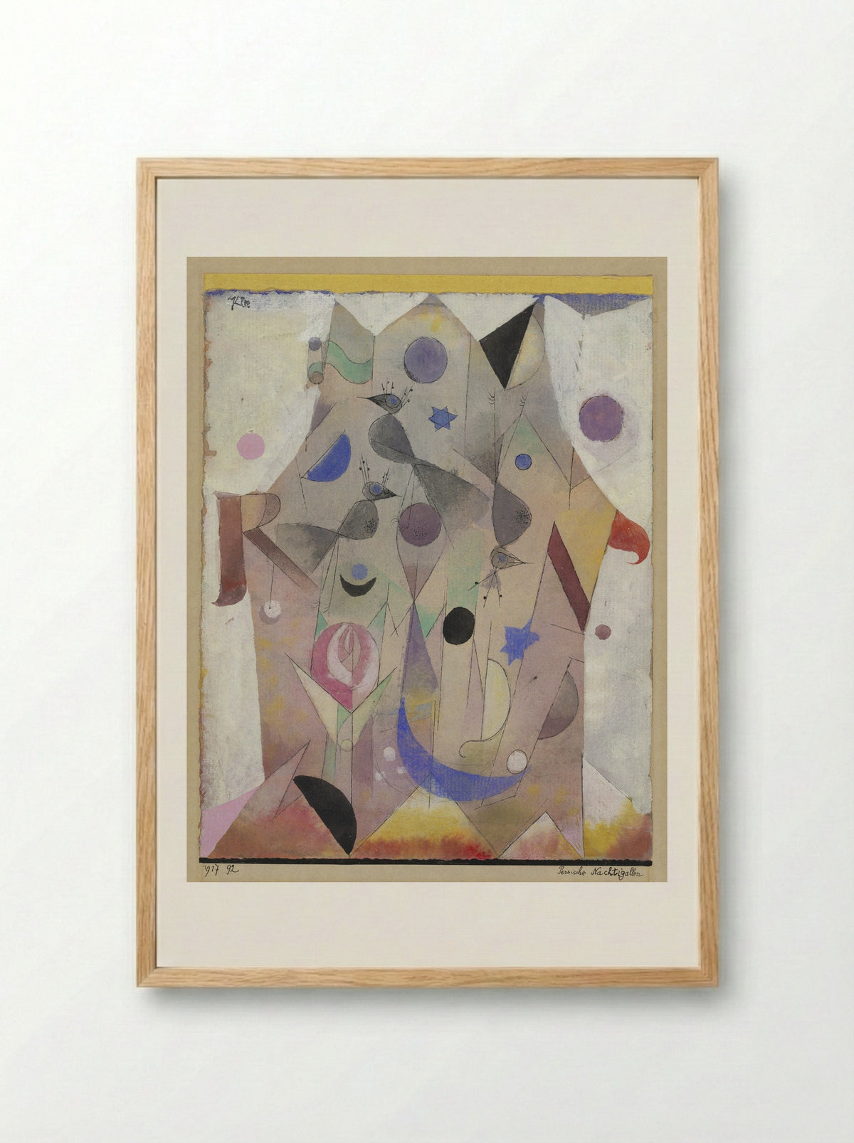Persian Nightingales - Paul Klee - Framed Print Wood