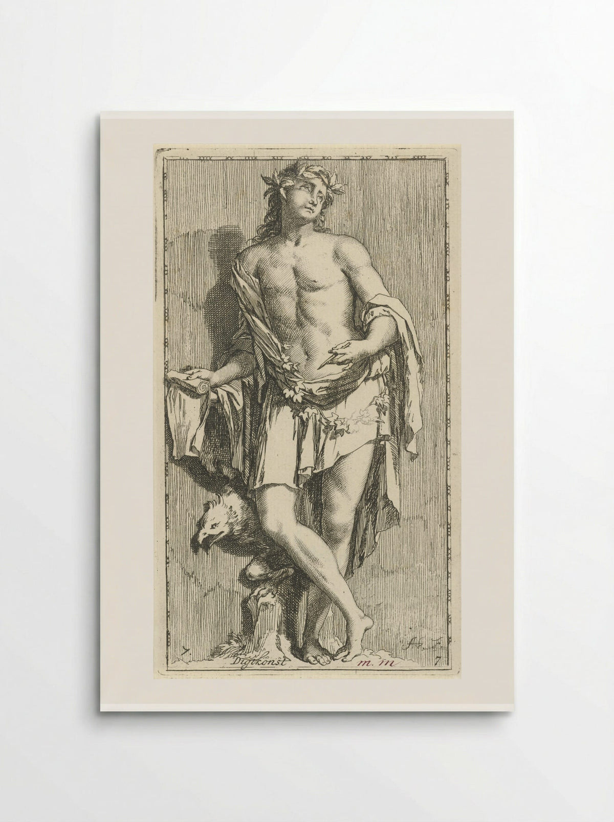 Personificatie van de dichtkunst - Leonard Schenk - Poster