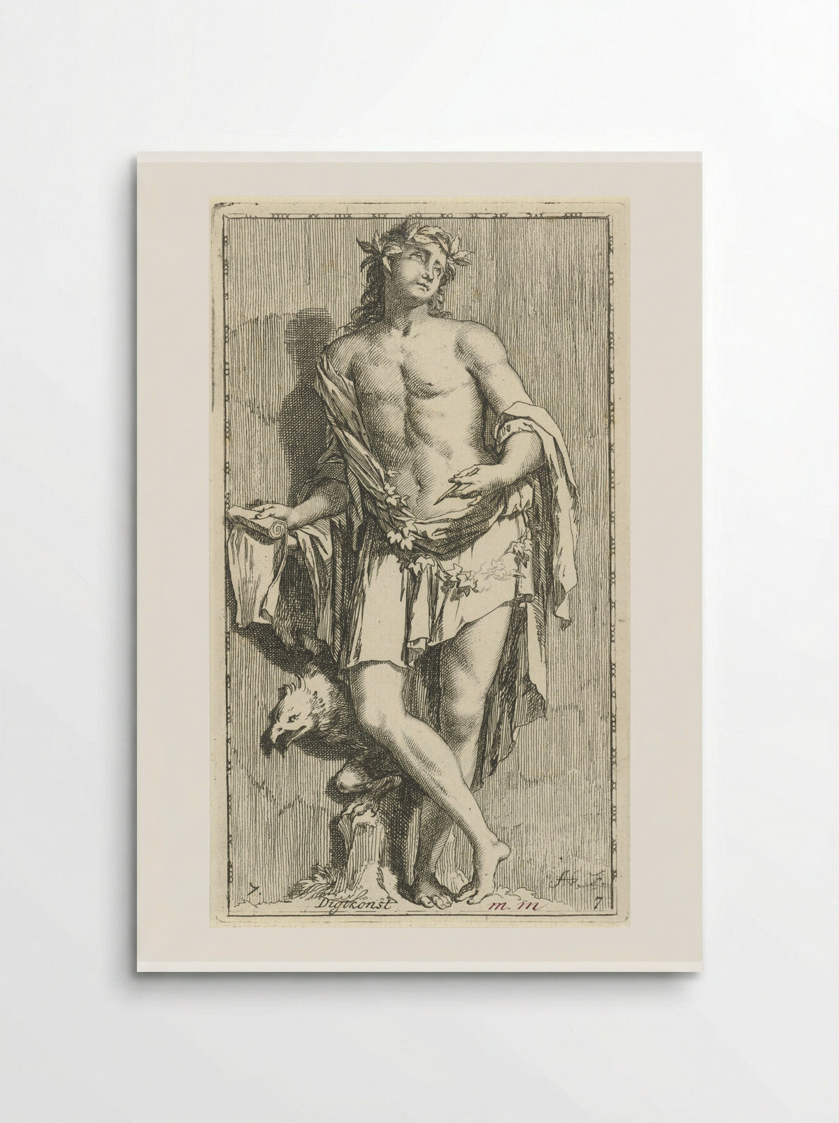 Personificatie van de dichtkunst - Leonard Schenk - Poster