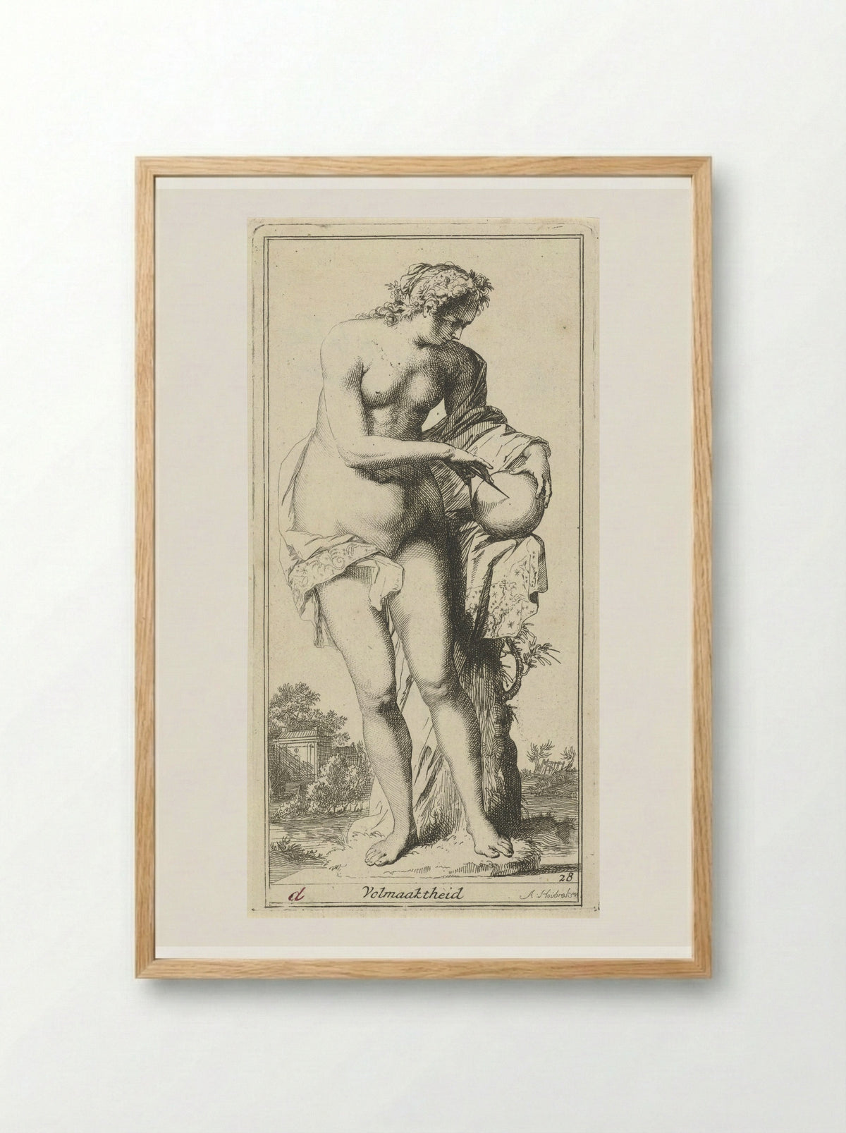 Personificatie van de volmaaktheid - Leonard Schenk - Framed Print Wood