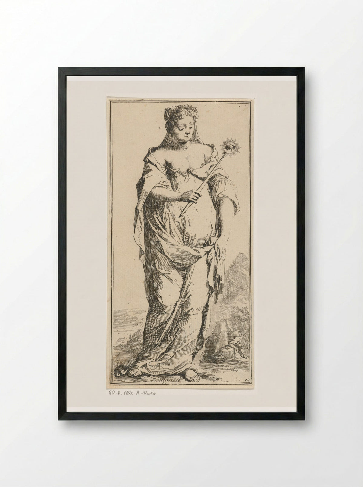 Personificatie van de zedigheid - Leonard Schenk - Framed Print Black