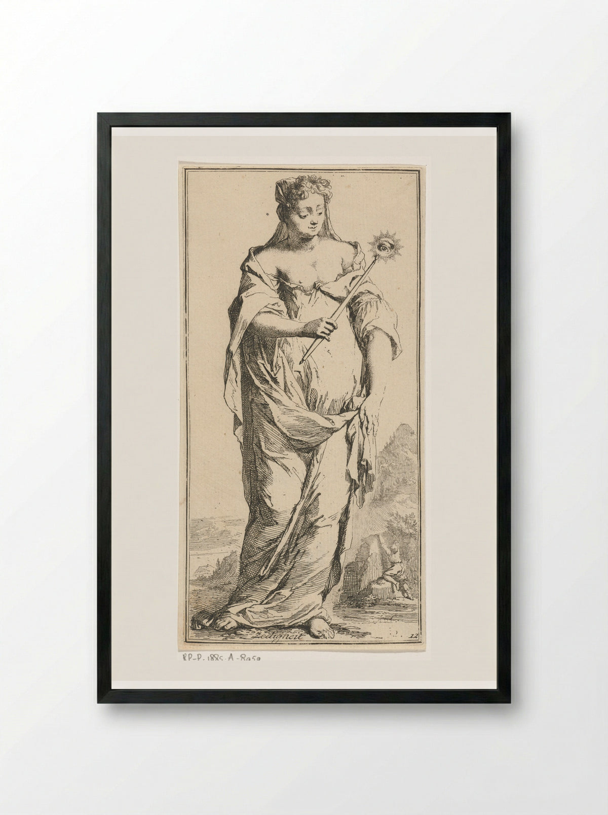 Personificatie van de zedigheid - Leonard Schenk - Framed Print Black