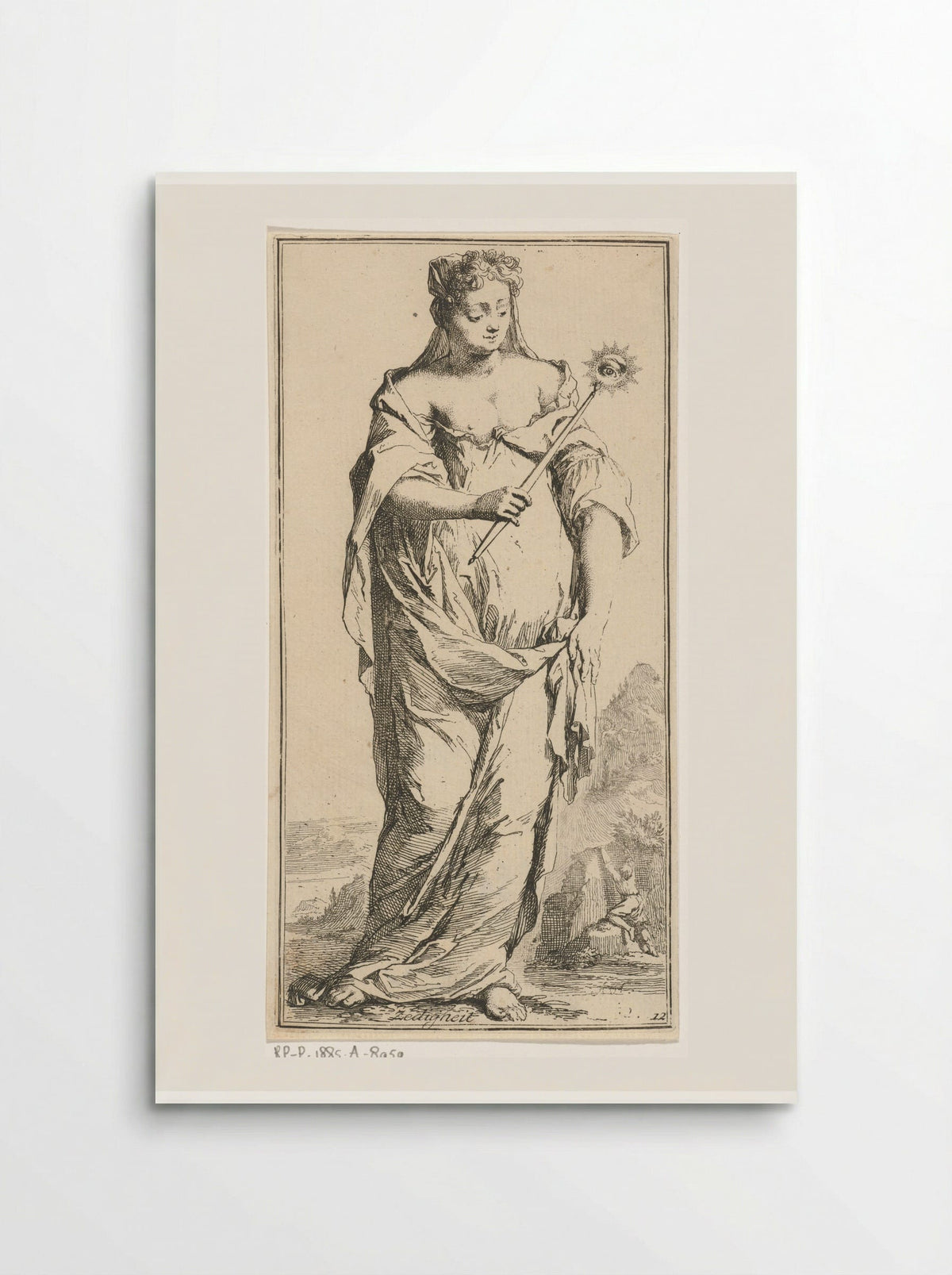 Personificatie van de zedigheid - Leonard Schenk - Poster