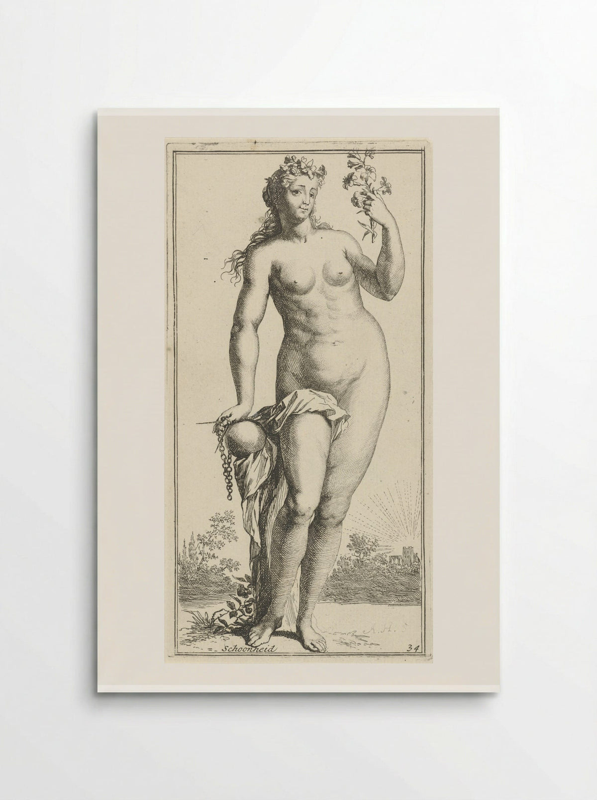Personificatie van schoonheid - Leonard Schenk - Poster