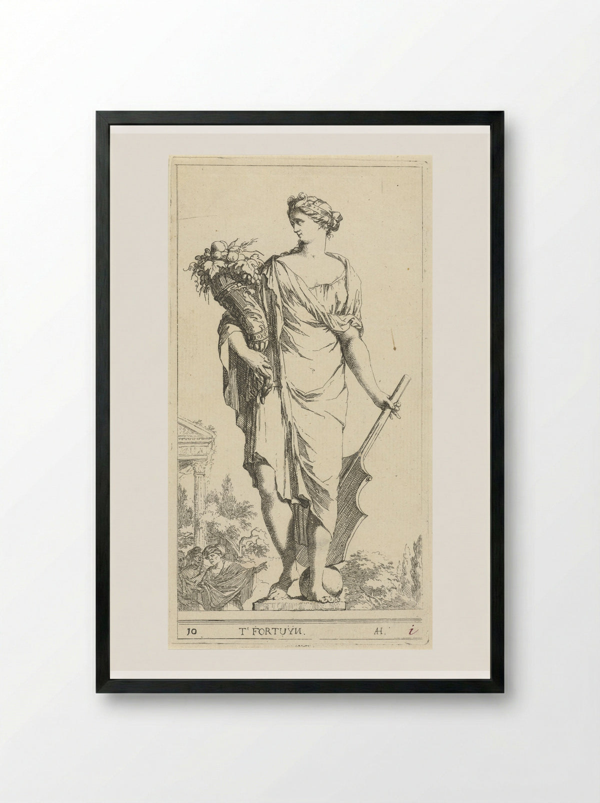Personificatie van voorspoed - Leonard Schenk - Framed Print Black