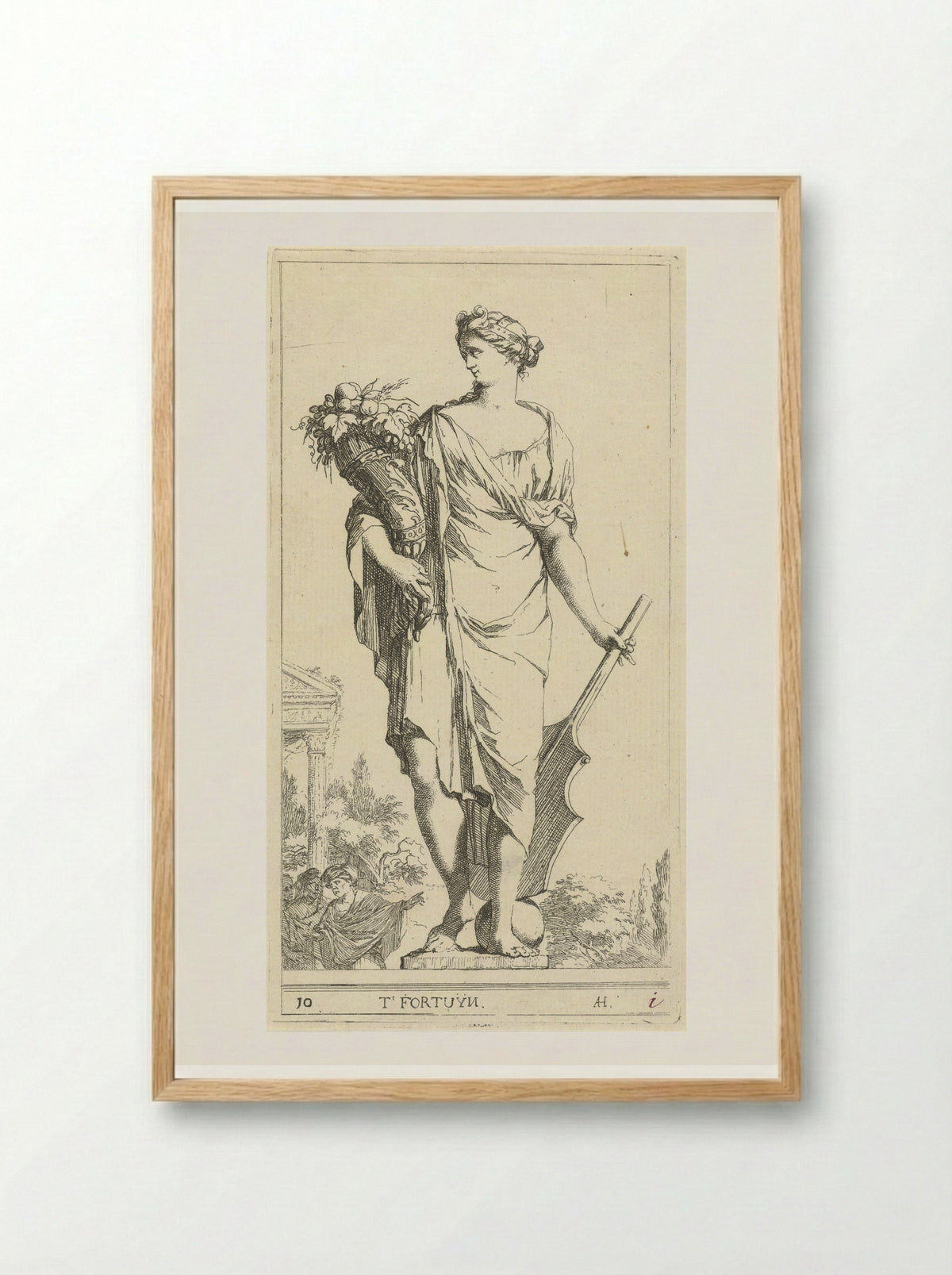 Personificatie van voorspoed - Leonard Schenk - Framed Print Wood