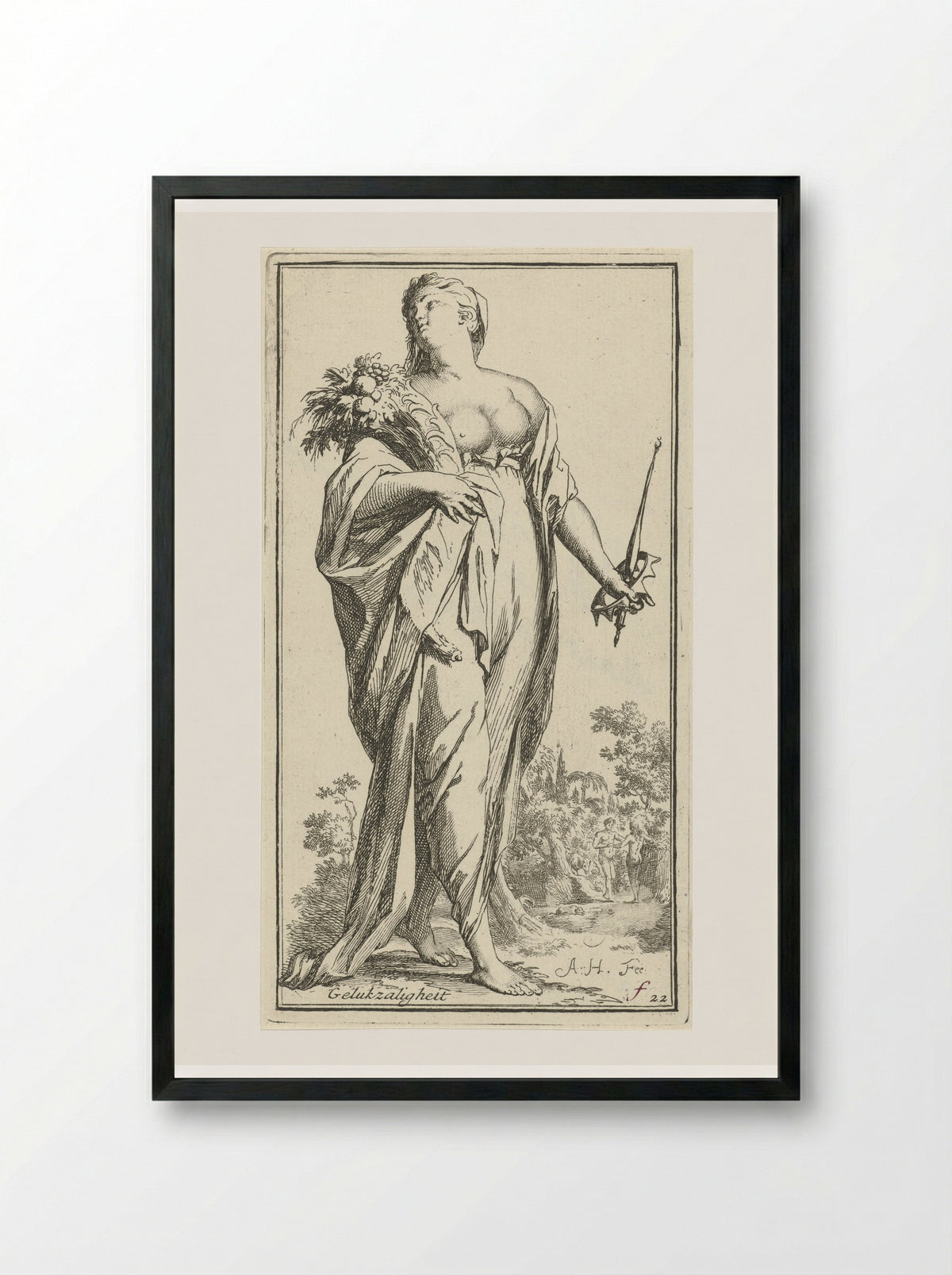 Personification of Bliss - Leonard Schenk - Framed Print Black