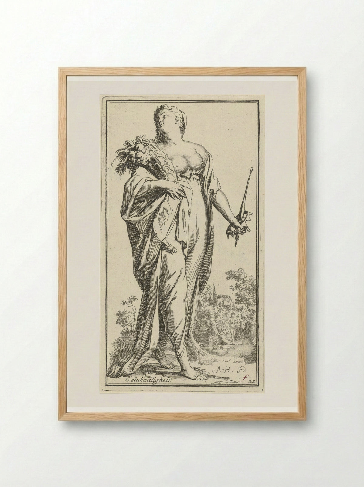 Personification of Bliss - Leonard Schenk - Framed Print Wood