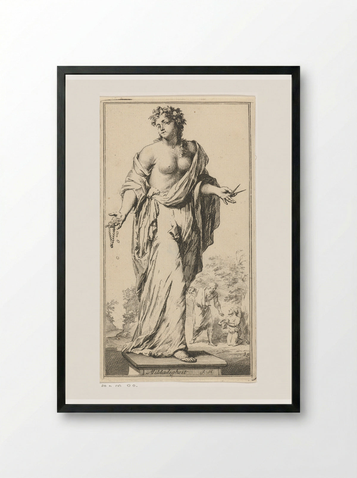 Personification of Charity - Leonard Schenk - Framed Print Black